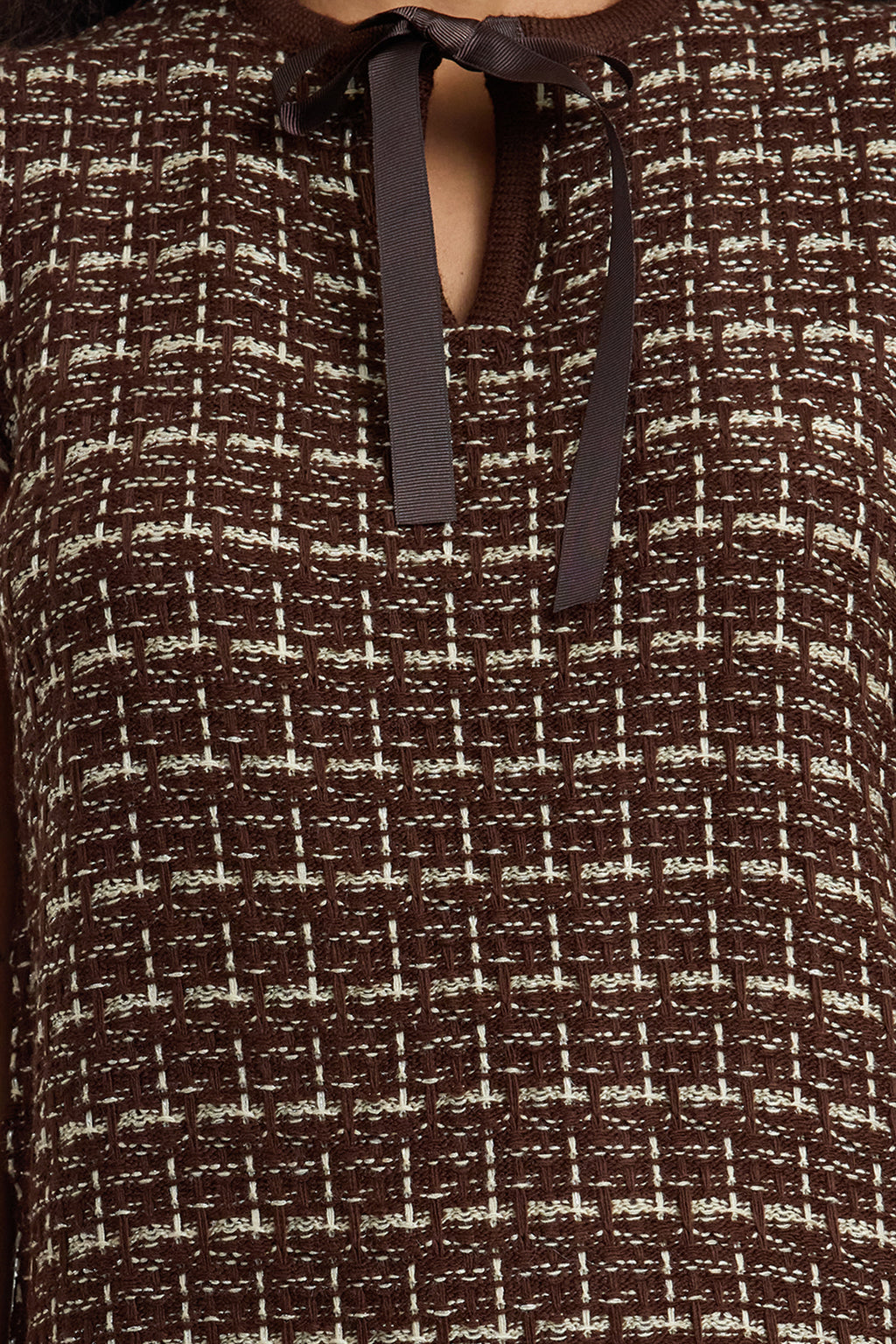 Faux Cowl Neck Sleeveless Textured Shift Mini Dress