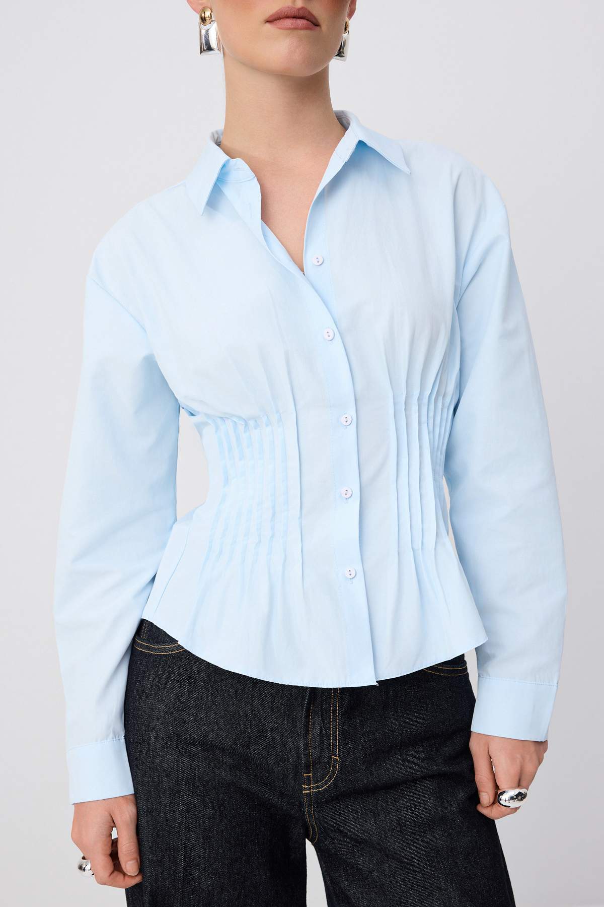 Long Sleeve Fitted Ribbed Shirt