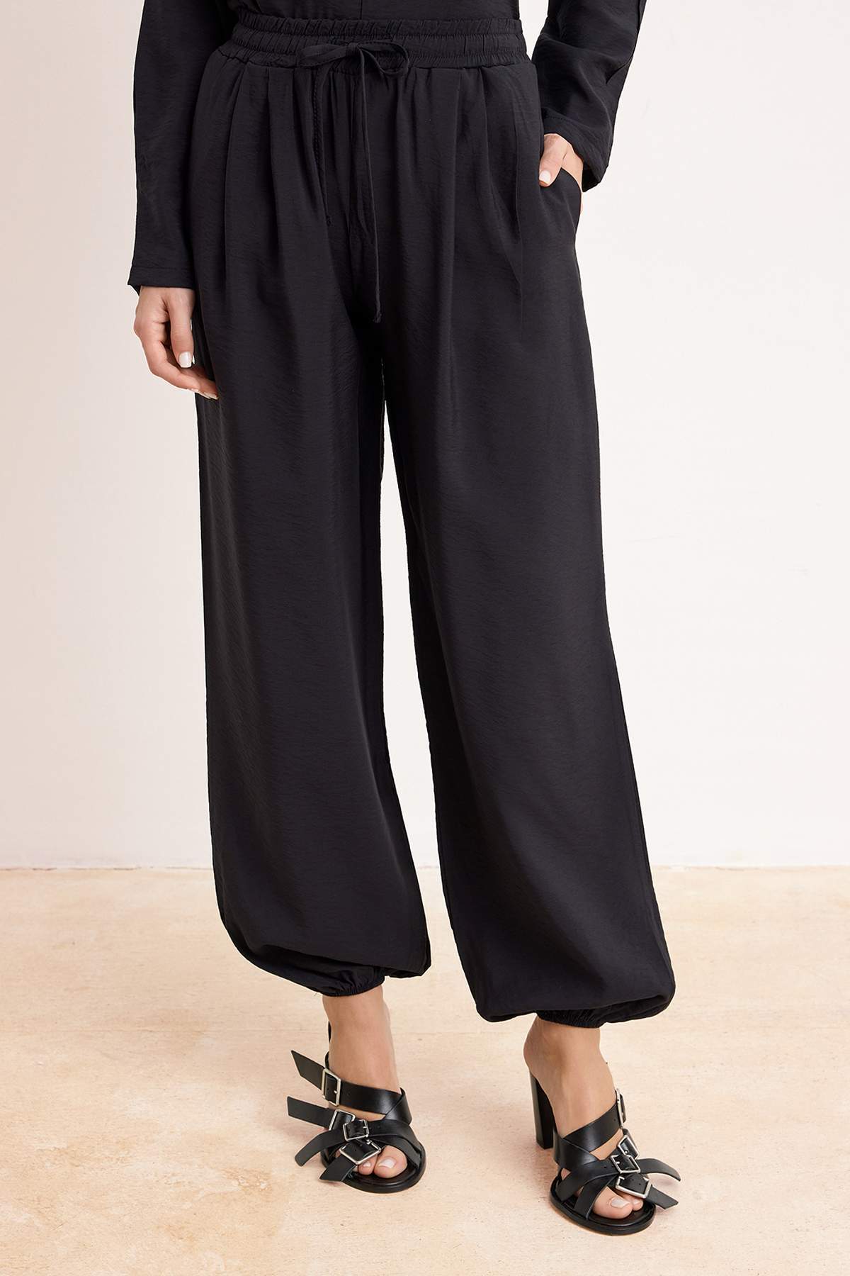 Scarf Detail Tunic Wide Leg Trouser Co-ord