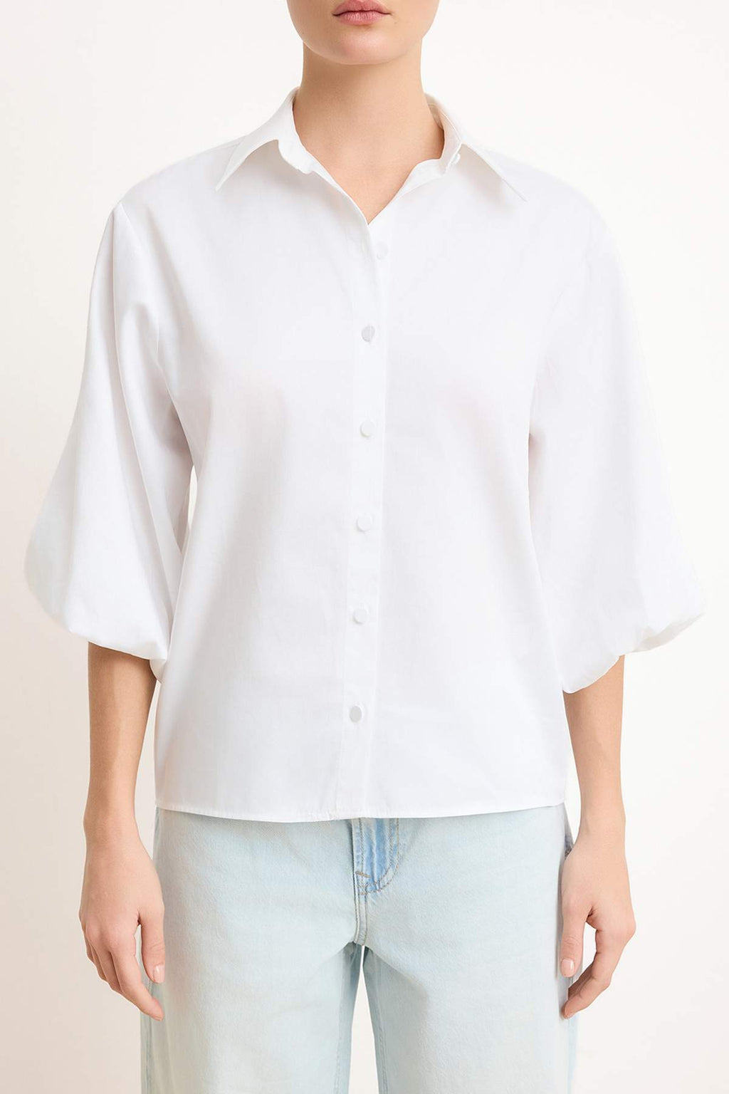 Collared Long Sleeve Relaxed Fit Shirt