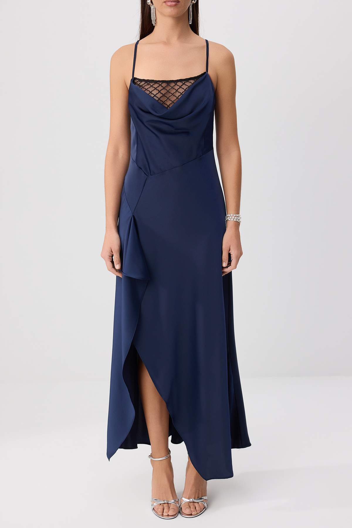 Degaje Neck Slip Maxi Dress