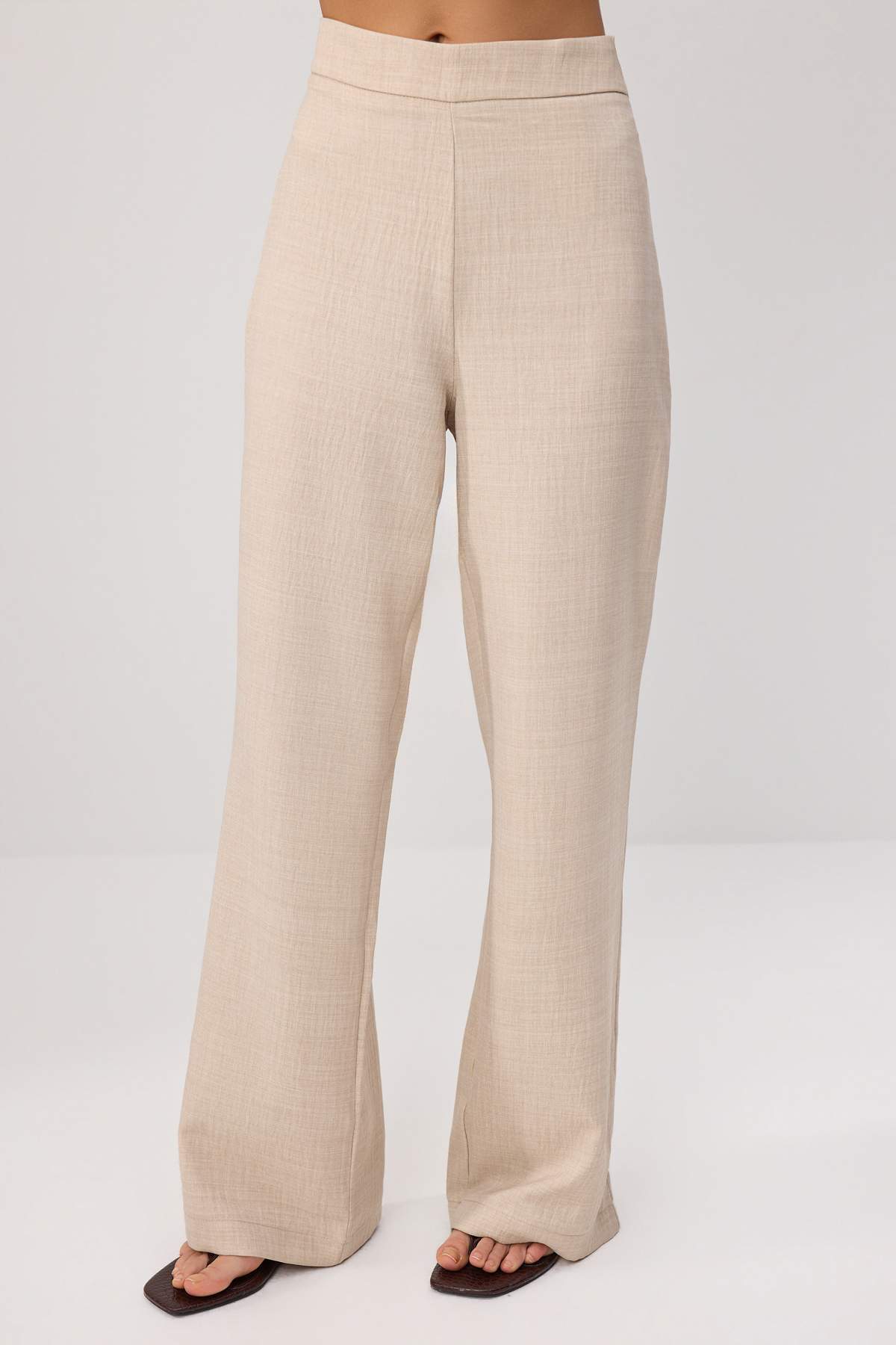 2-Piece Boat Neck Fitted Blouse and Wide Leg Trouser Co-ord