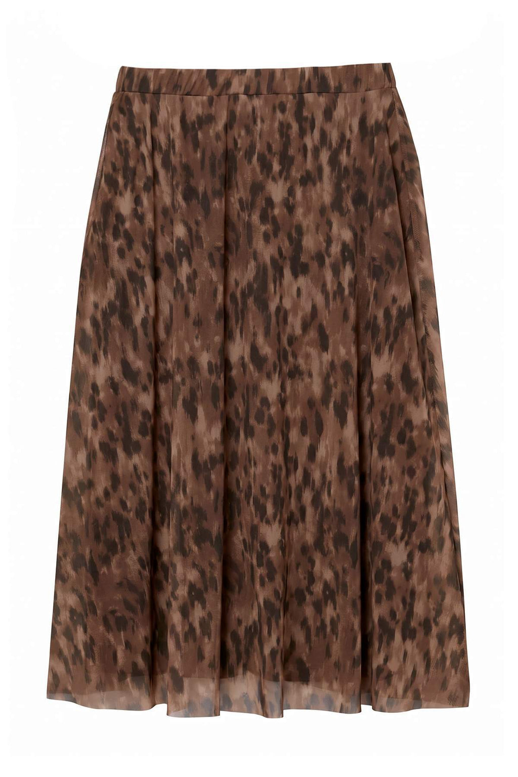 High Waist A-Line Asymmetric Midi Skirt