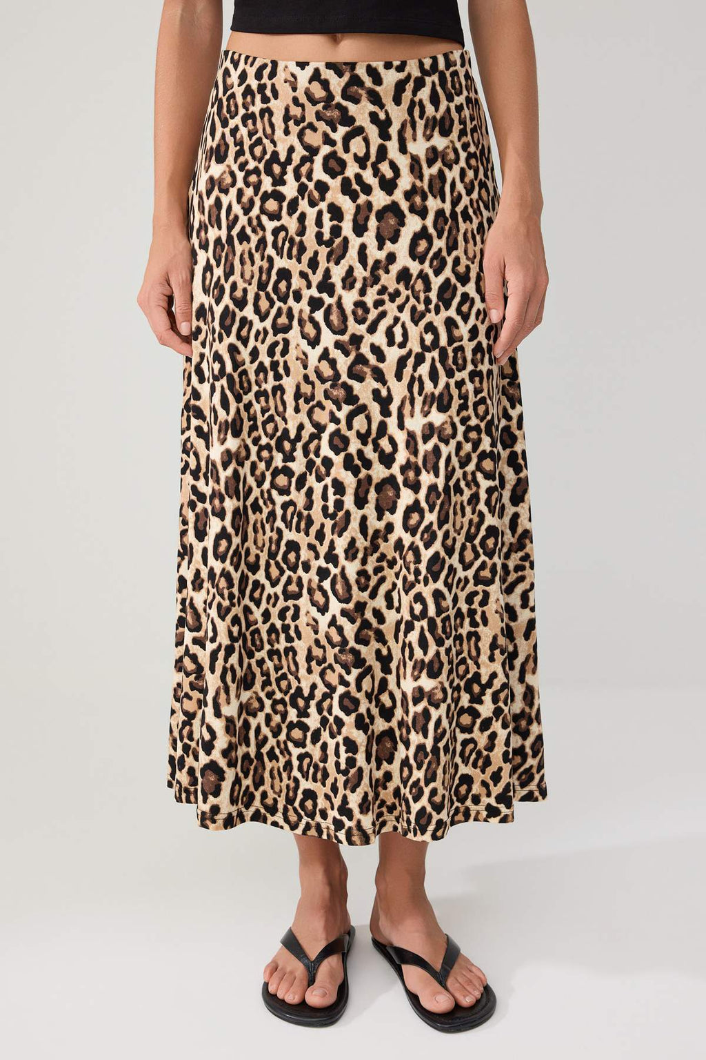 A-Line Normal Waist Maxi Skirt