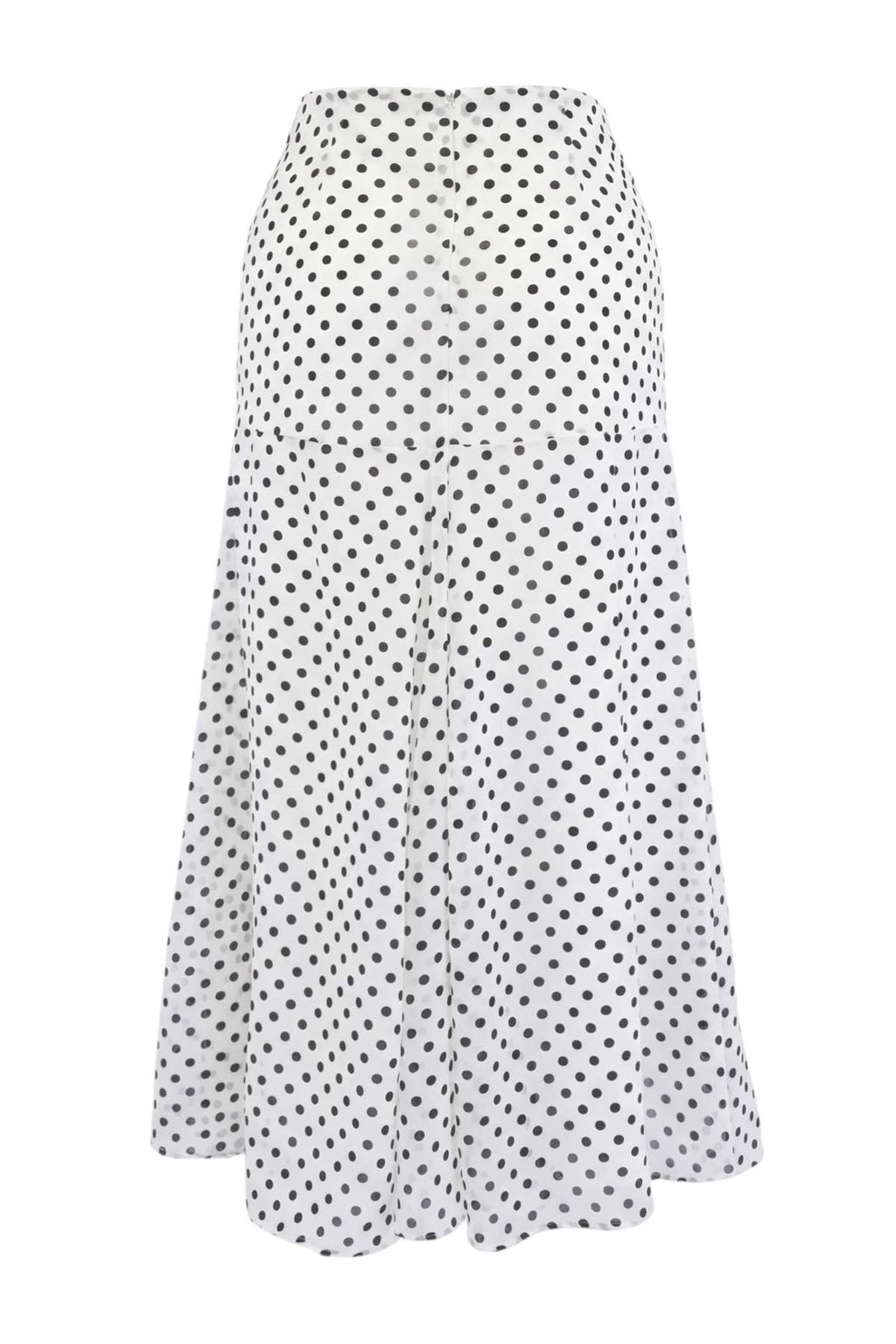 2-Piece Chiffon Lined Blouse and Skirt Two Piece Set