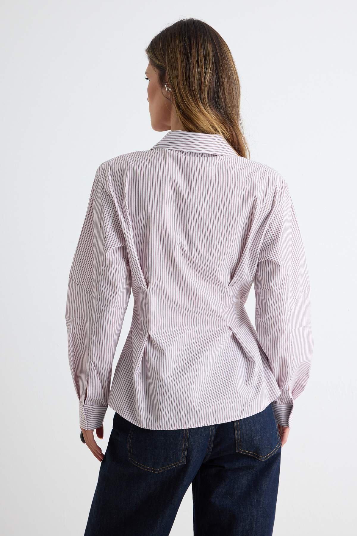 Asymmetric Button Detail Regular Fit Long Sleeve Shirt