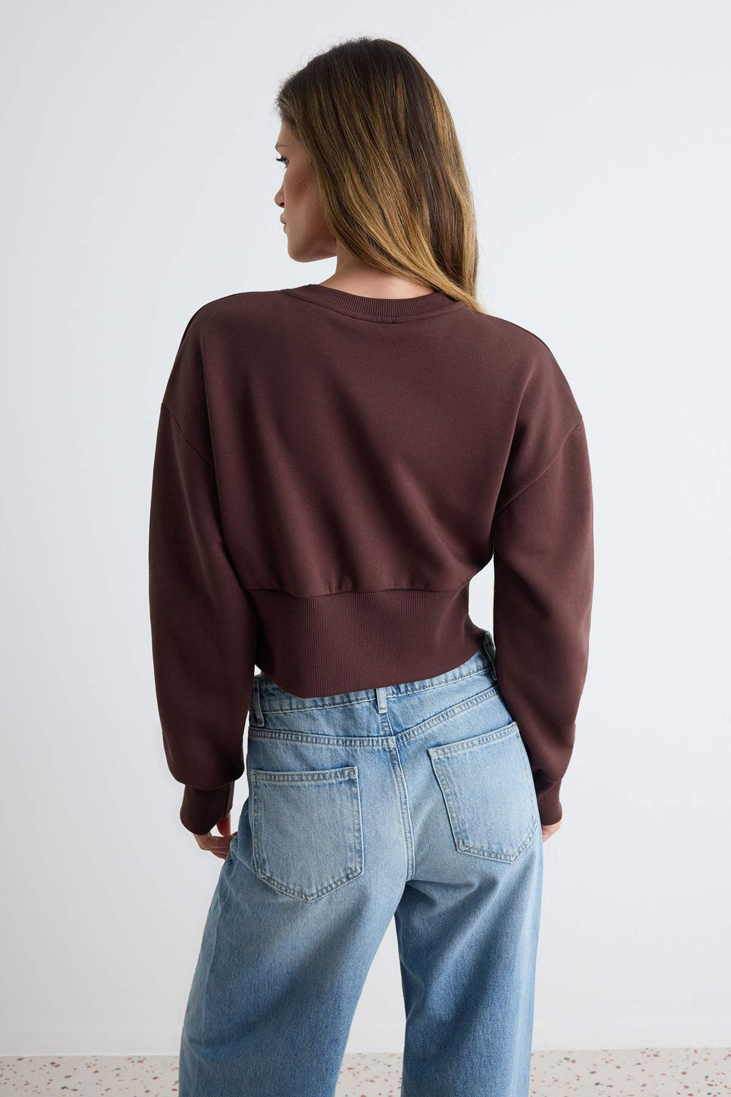 Snap Button Front Regular Fit Crop Cardigan
