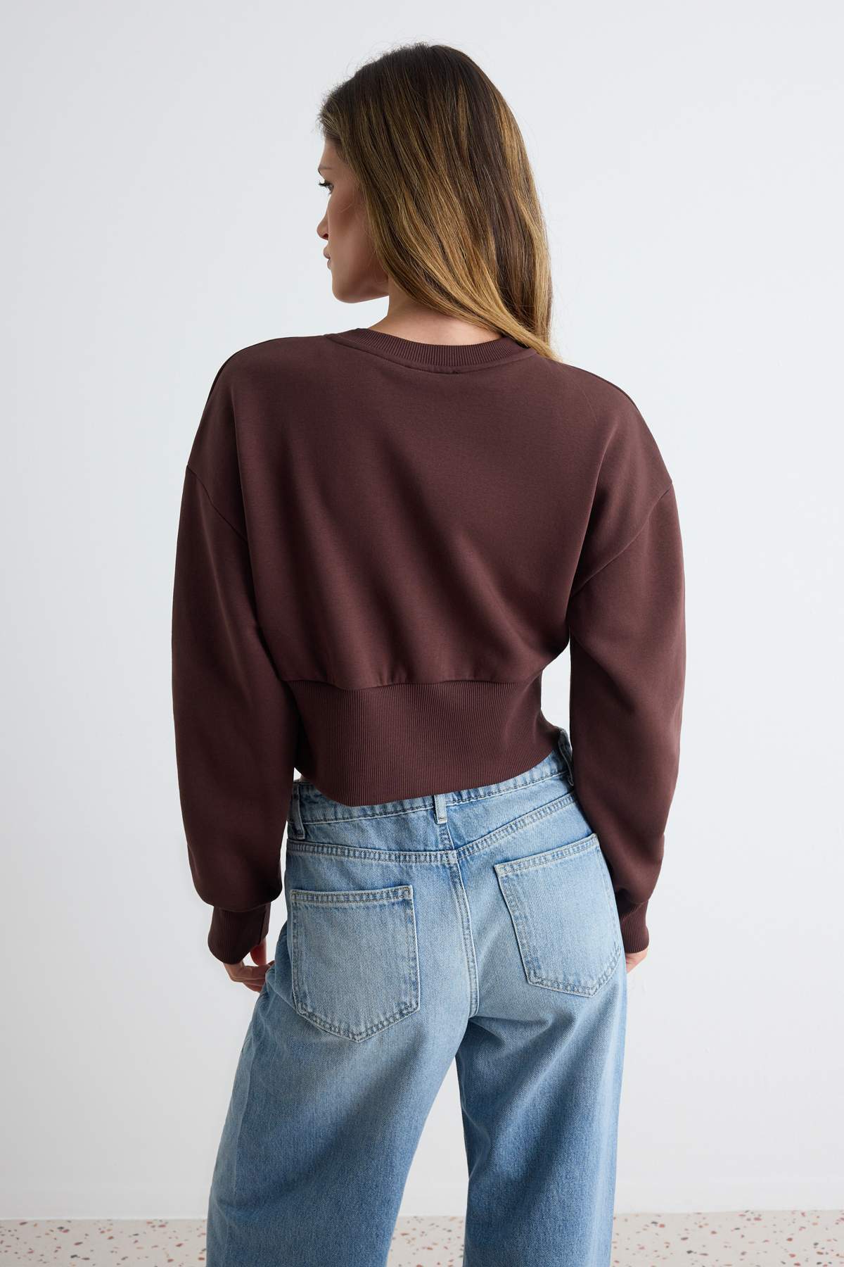 Snap Button Front Regular Fit Crop Cardigan