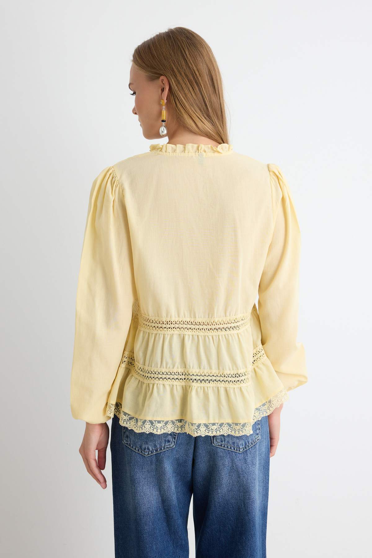 Balloon Sleeve Loose Fit Bohemian Shirt