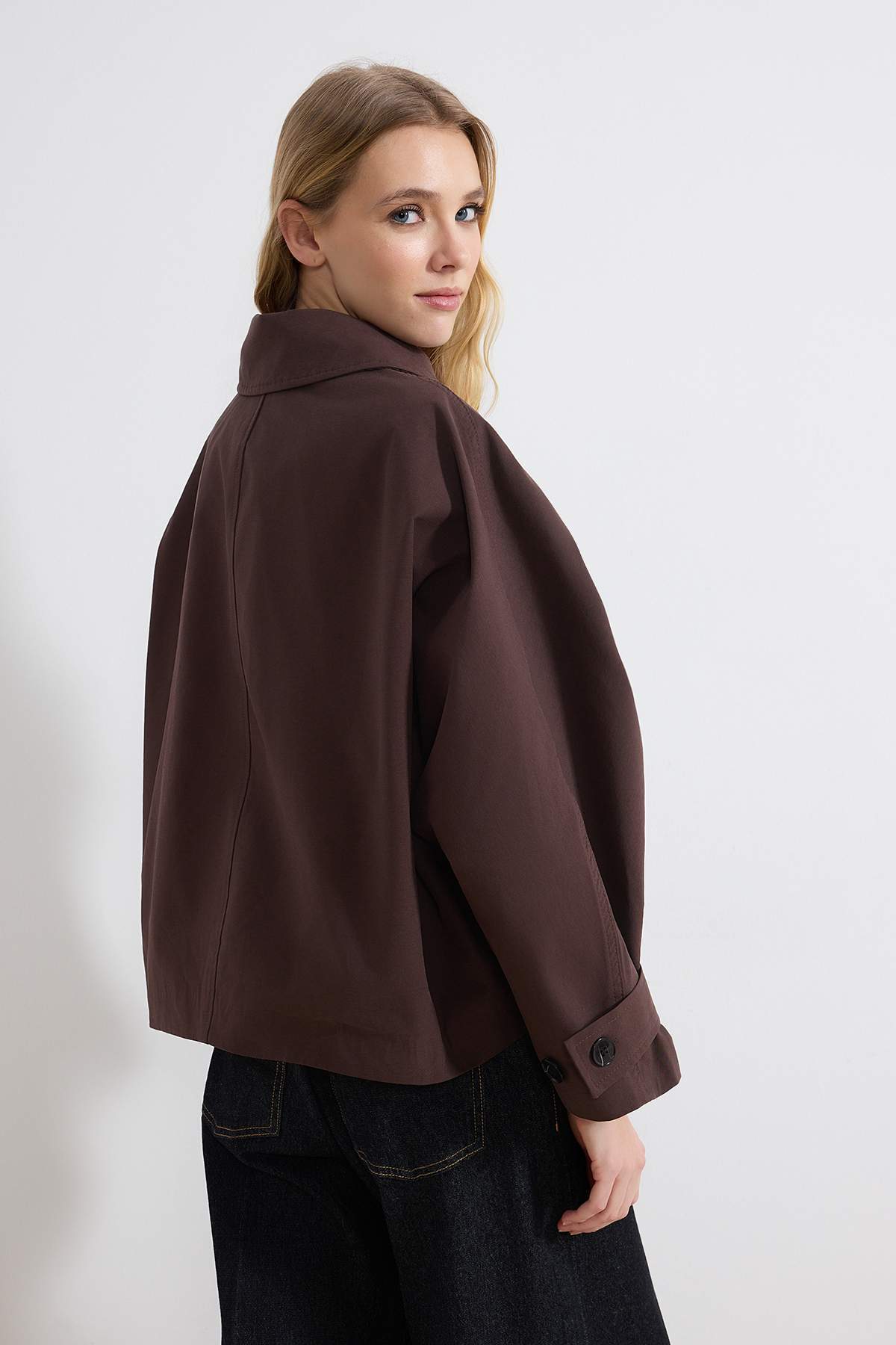Shirt Collar Oversize Short Jacket