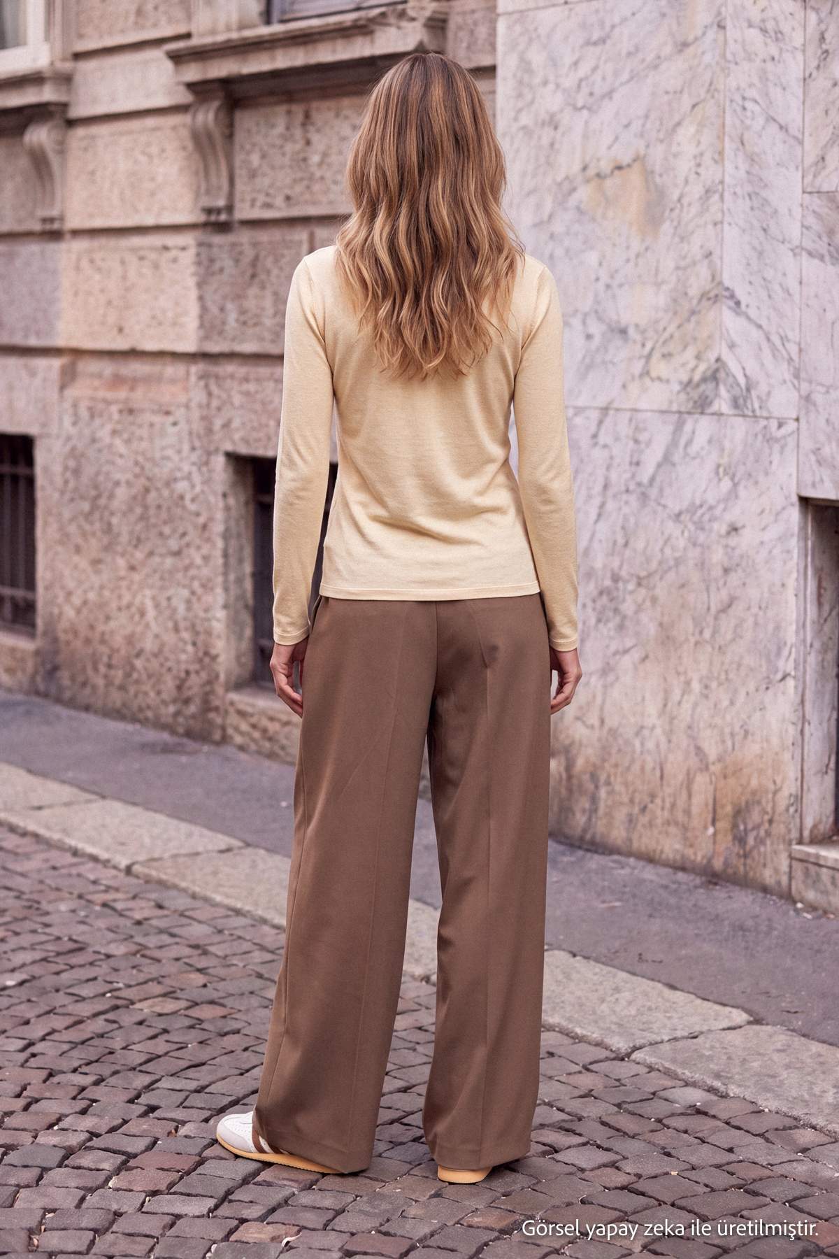 Crew Neck Long Sleeve Button Front Fitted Knit Blouse