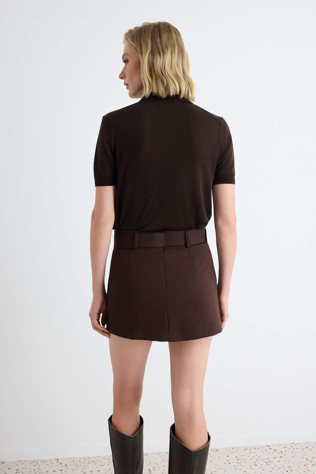 Belted Mini Skort