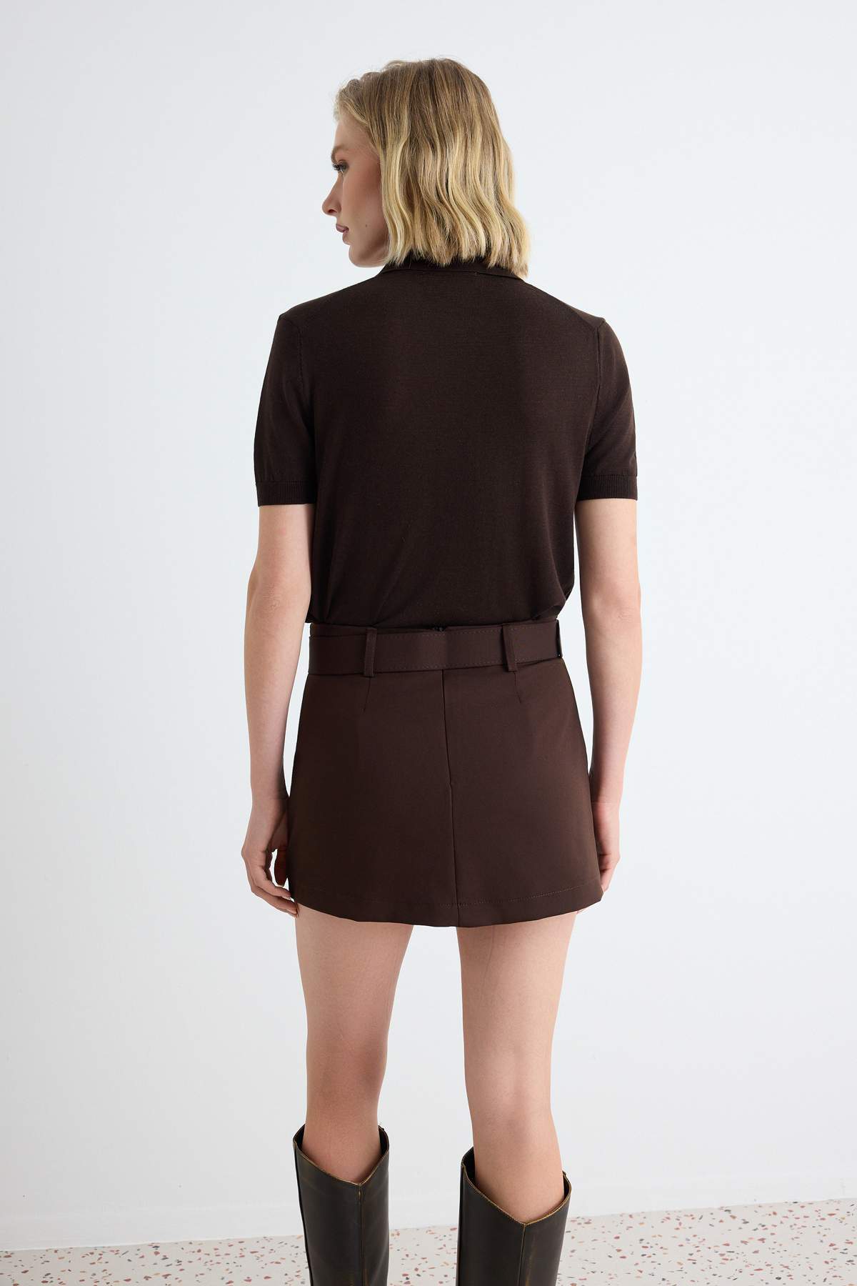 Belted Mini Skort