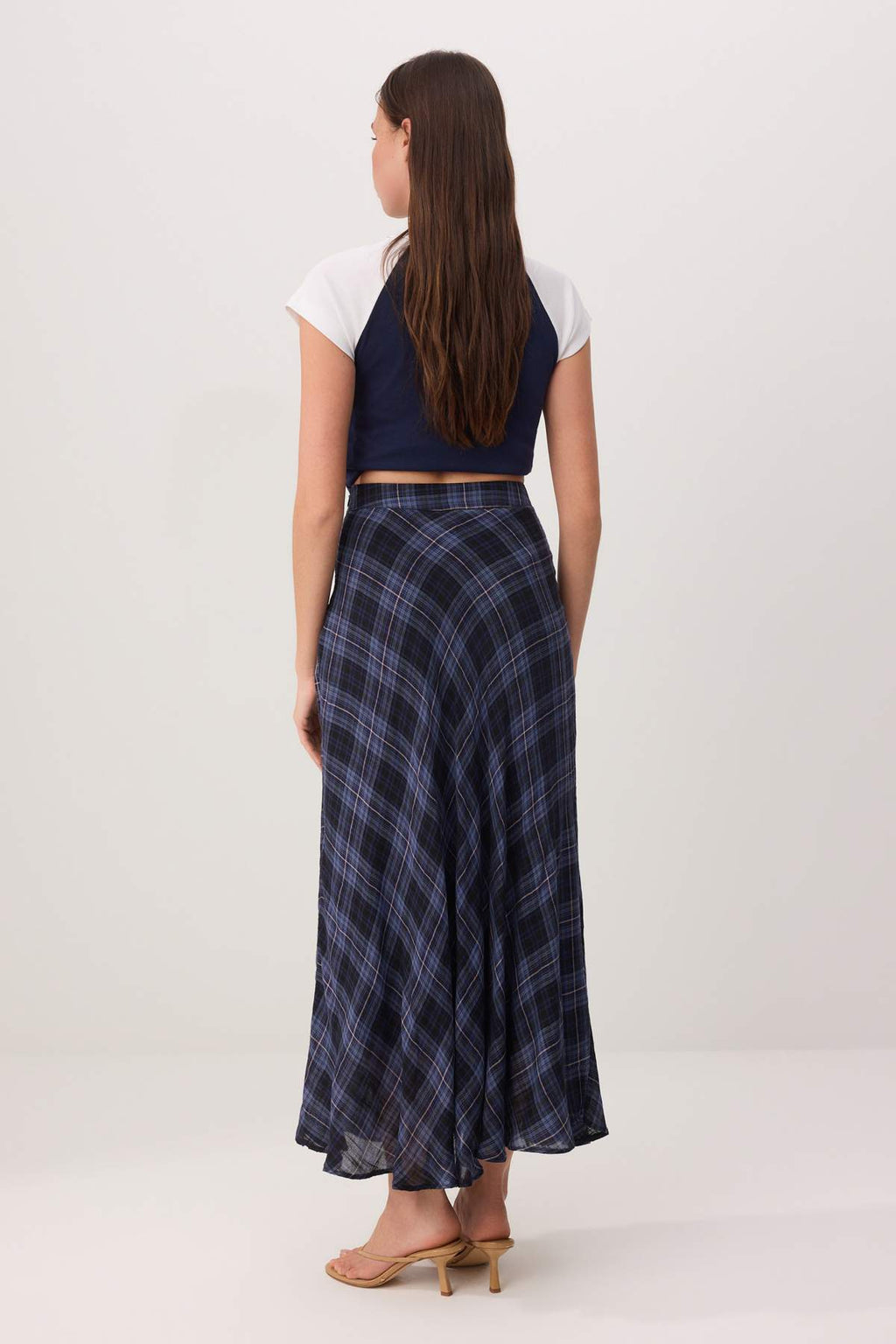 High Waist A-Line Maxi Skirt