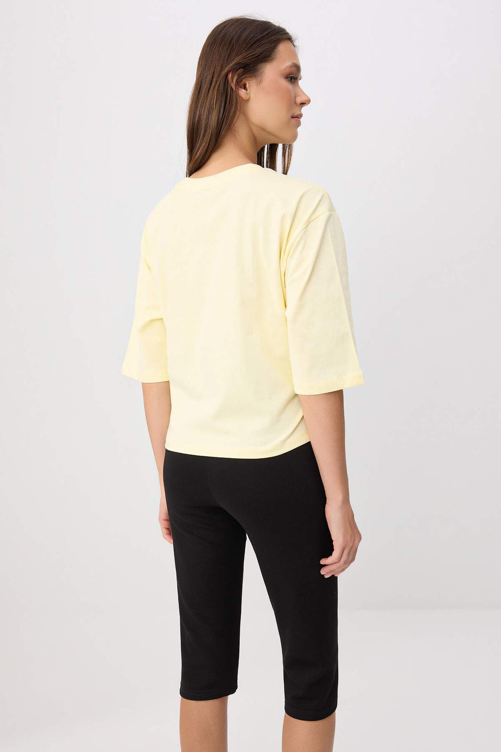 Regular Fit Dropped Shoulder Crew Neck Short Sleeve T-Shirt