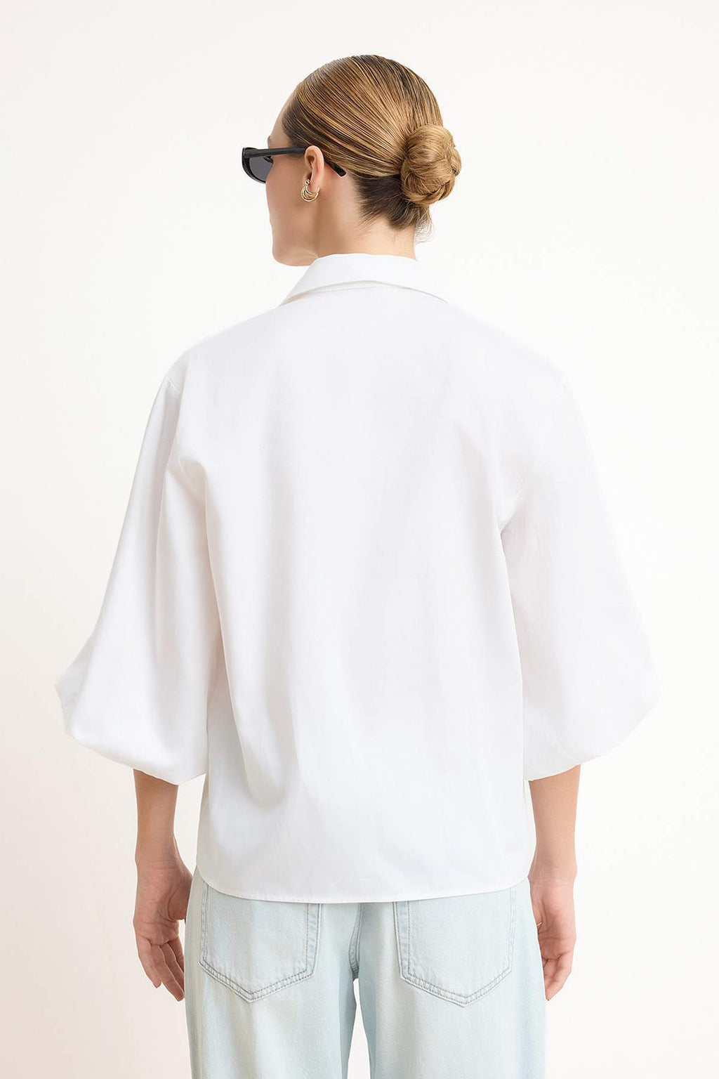 Collared Long Sleeve Relaxed Fit Shirt