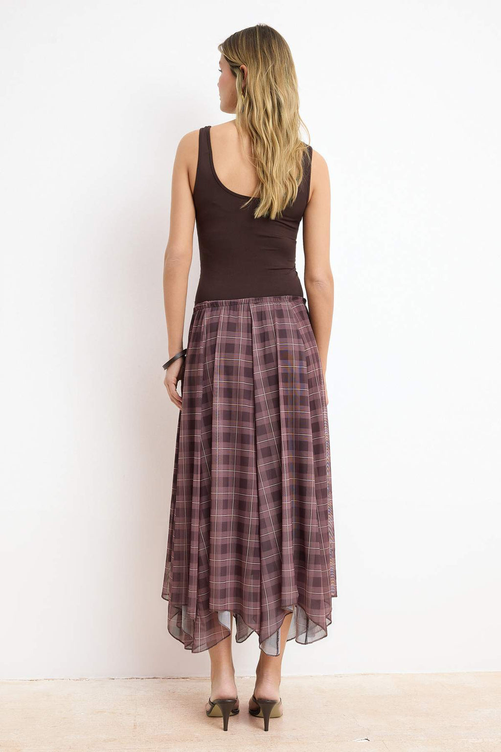 Skater Normal Waist Midi Tulle Skirt