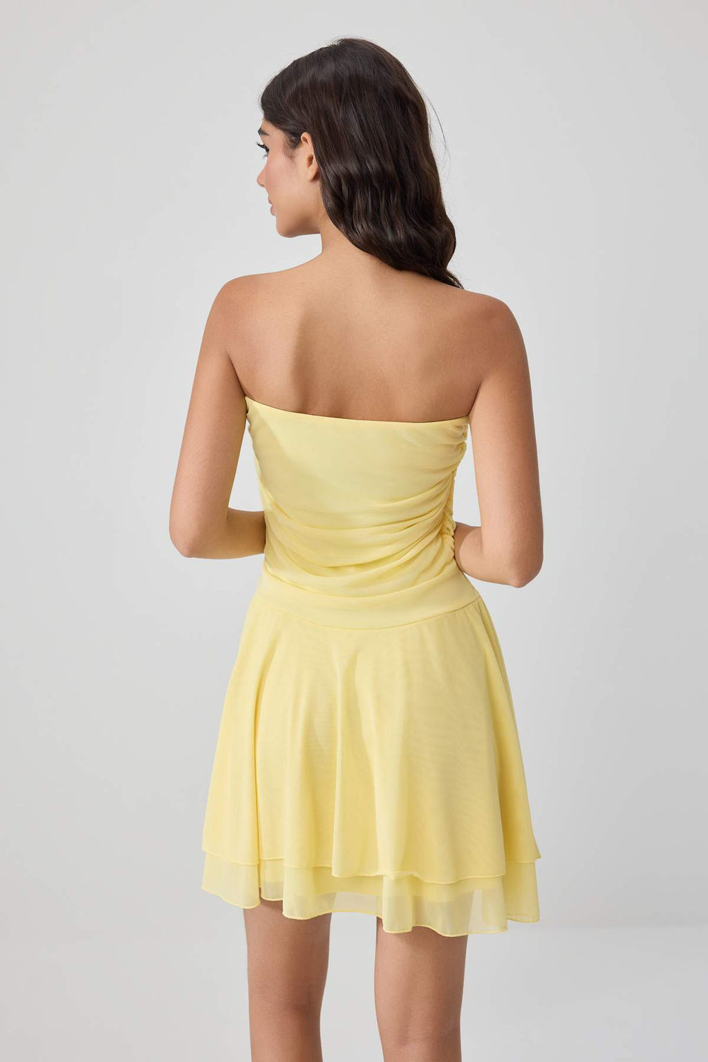 Strapless Sleeveless Mini Dress