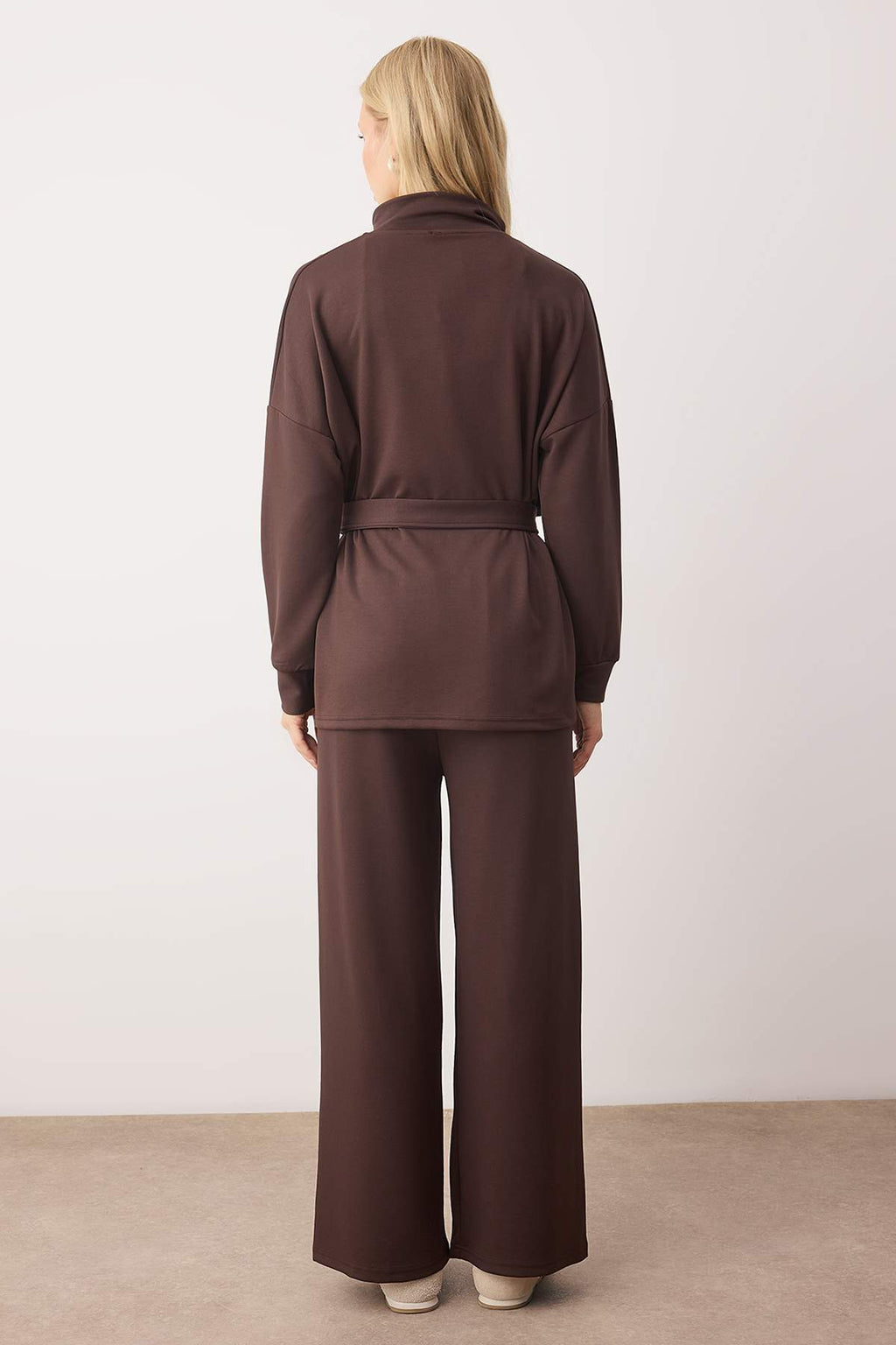 2-Piece High Neck Long Sleeve Regular Fit Co-ord Set
