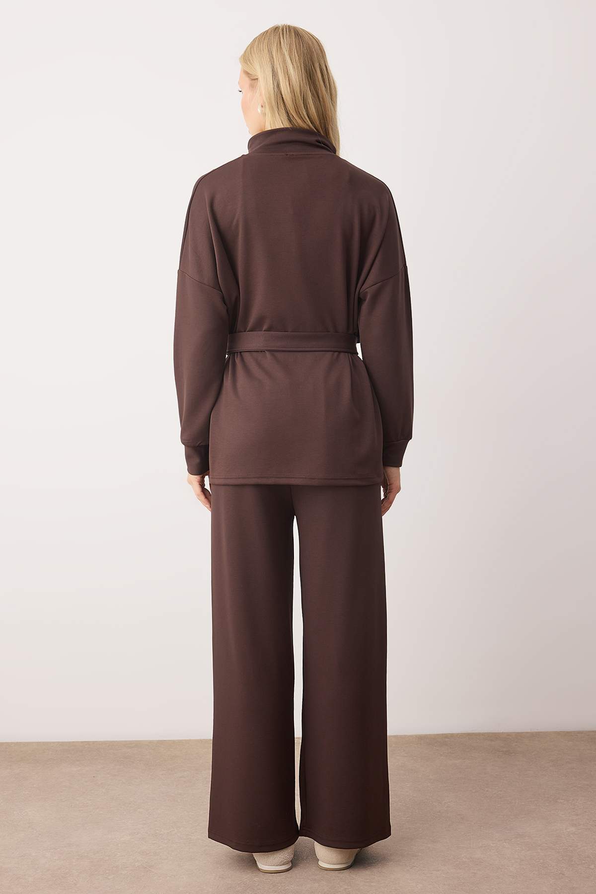 2-Piece High Neck Long Sleeve Regular Fit Co-ord Set