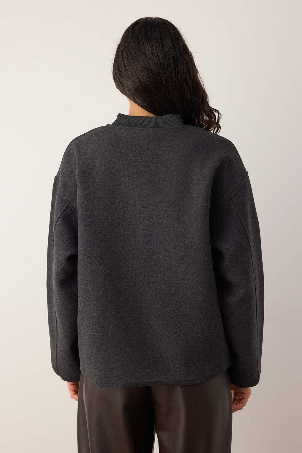 Pocket Detail Woven Oversize Jacket
