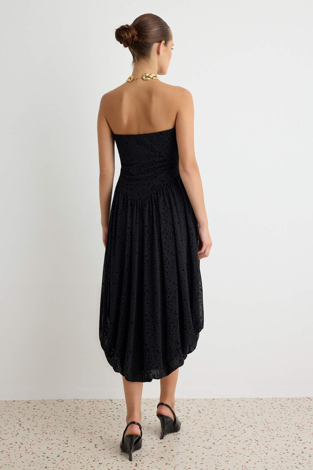 Strapless Balloon Hem Mini Dress