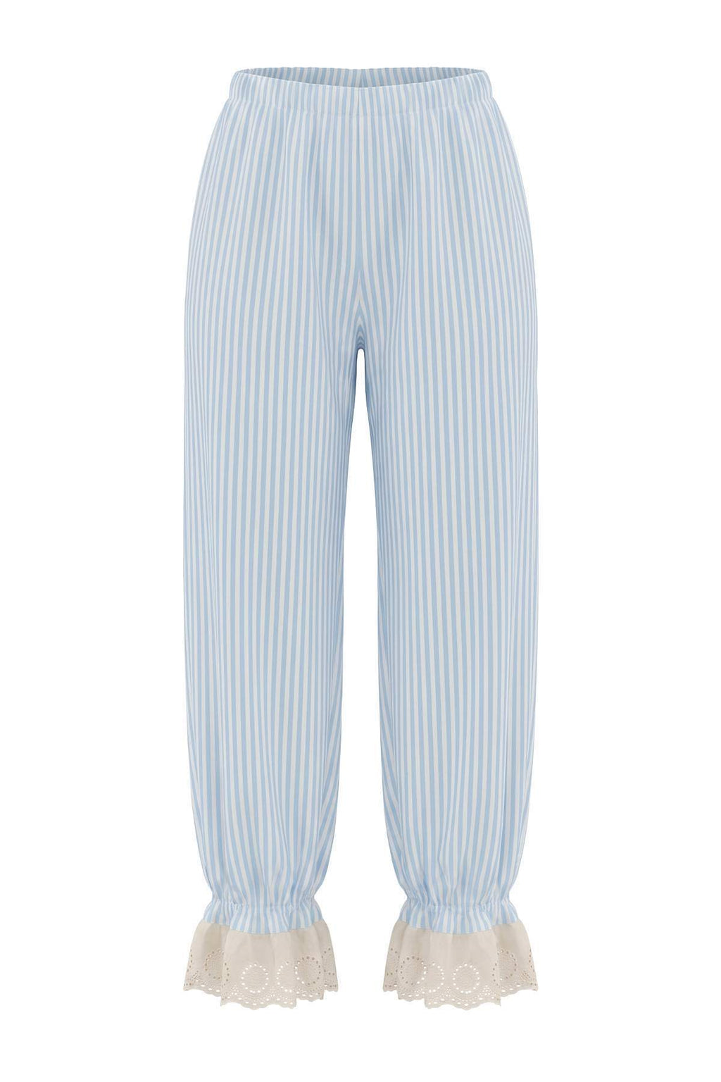 V Neck Balloon Sleeve Viscose Pyjama Set