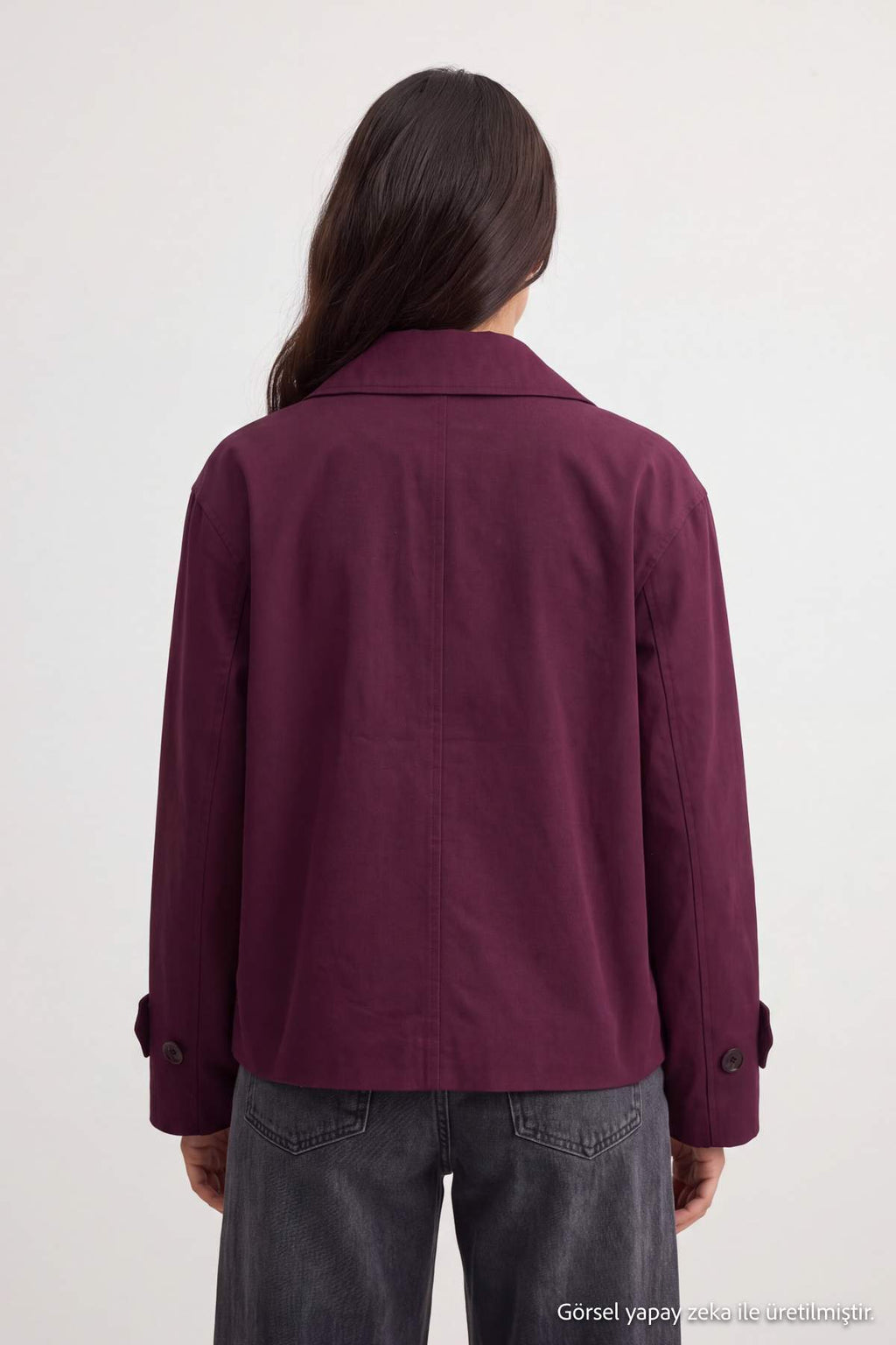 Shirt Collar Oversize Short Jacket