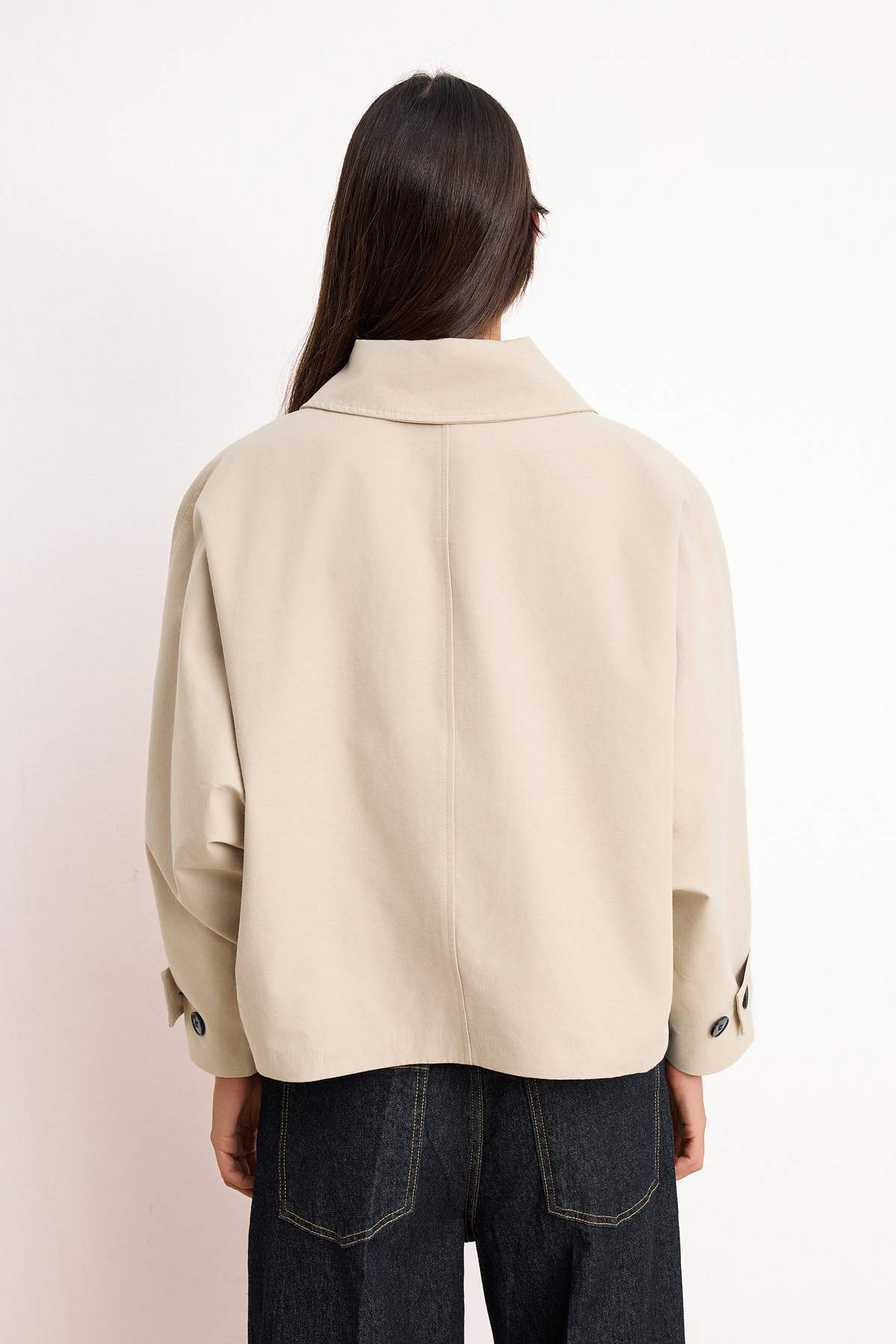 Shirt Collar Oversize Short Jacket