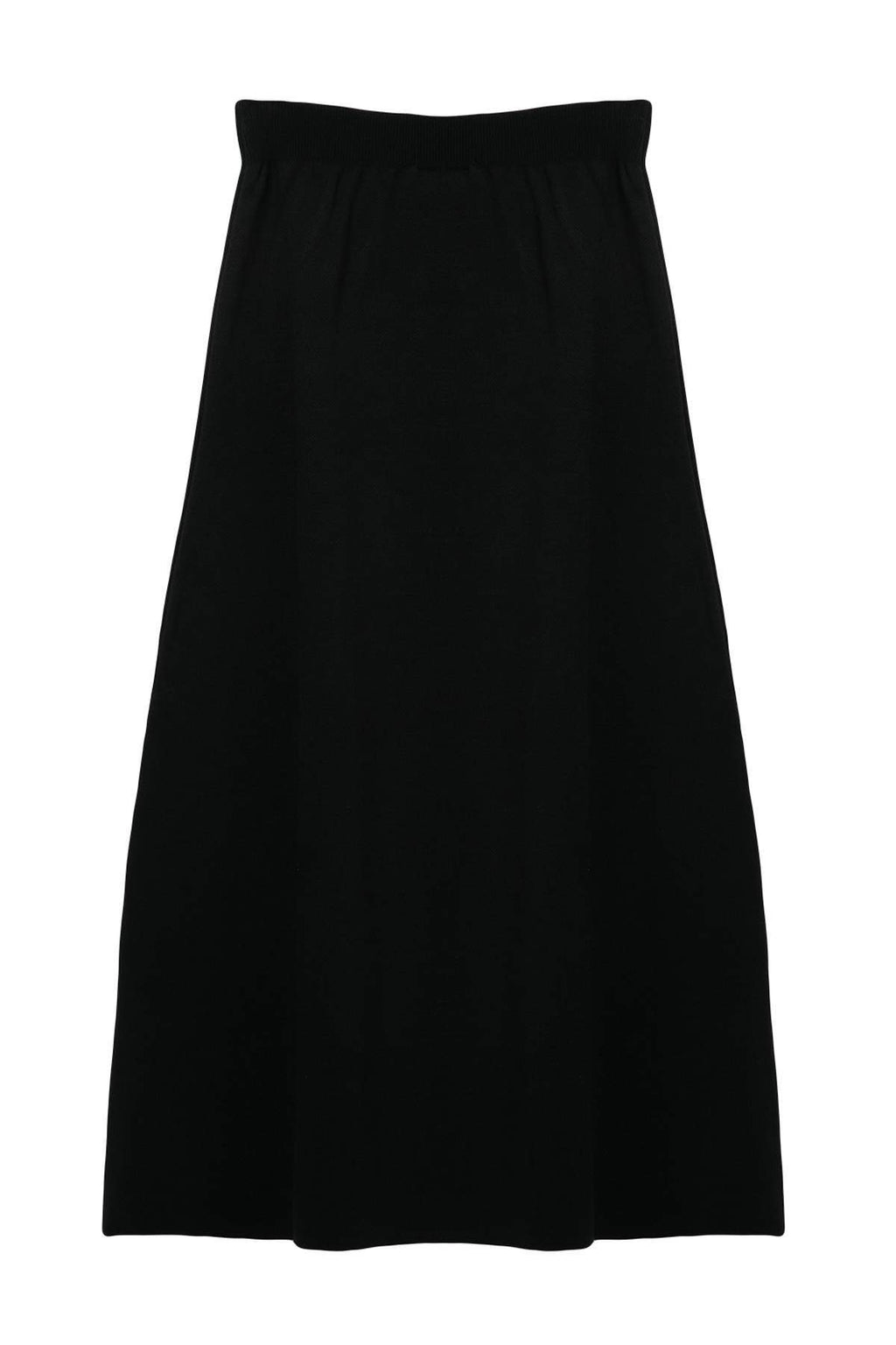 2-Piece Gold Button Detail V Neck Knitted Cardigan and Skirt Co-ord