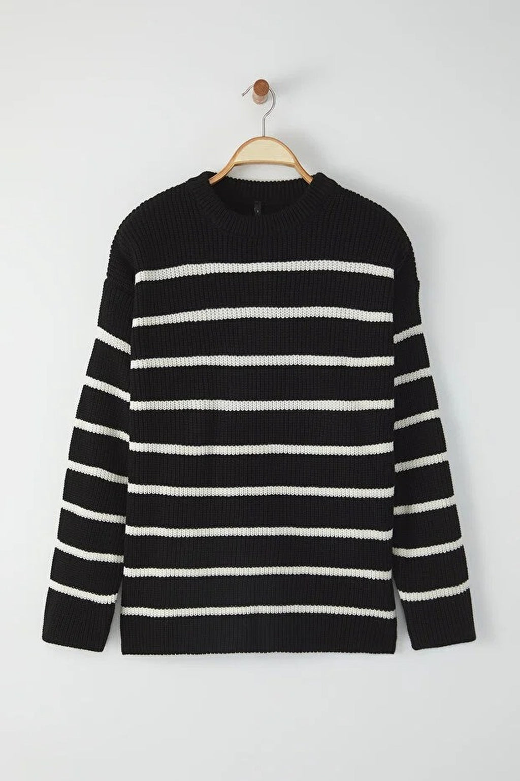 Crew Neck Striped Sweater