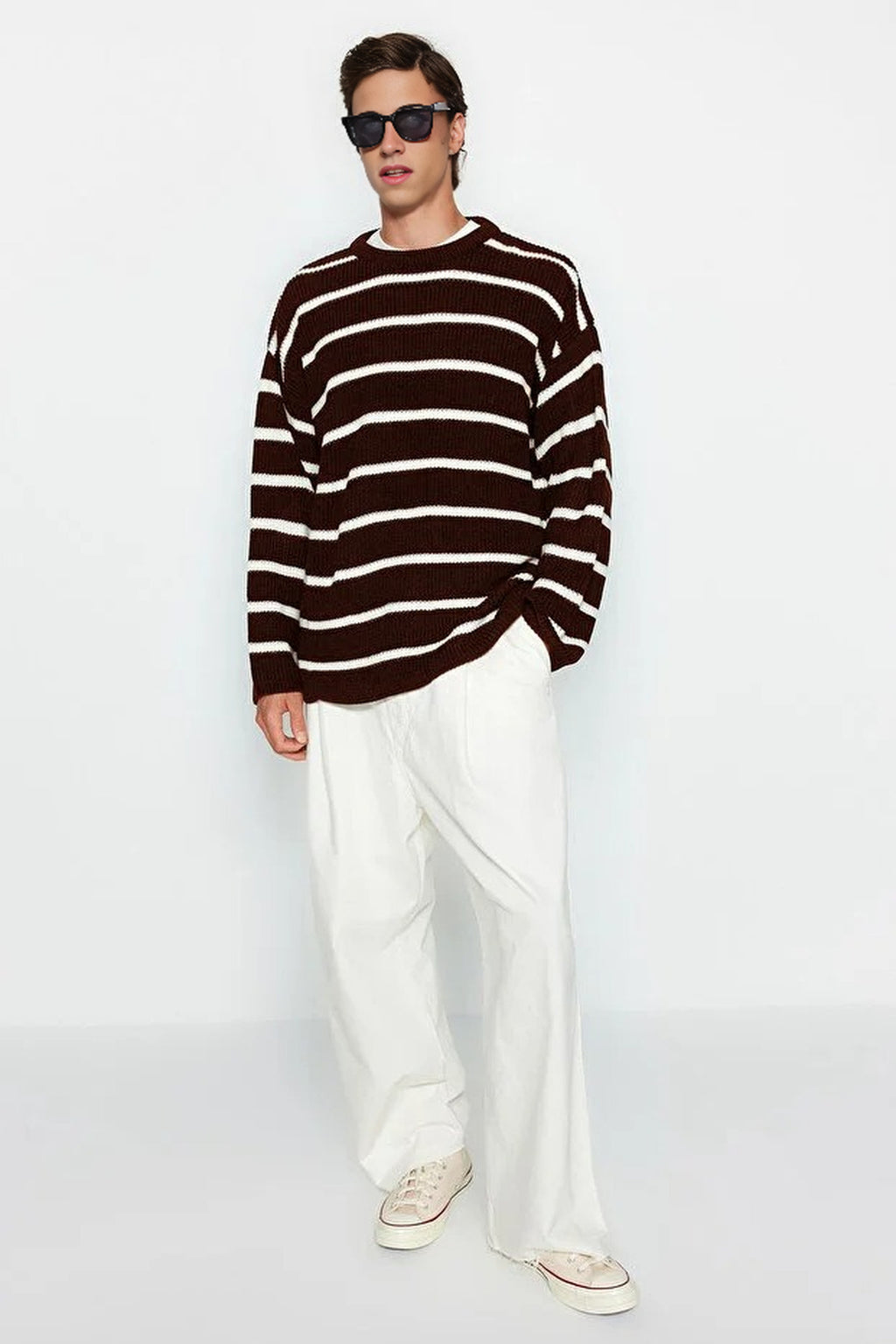 Crew Neck Striped Sweater