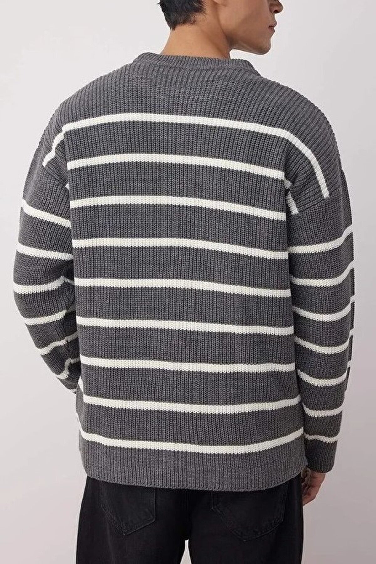 Crew Neck Striped Sweater