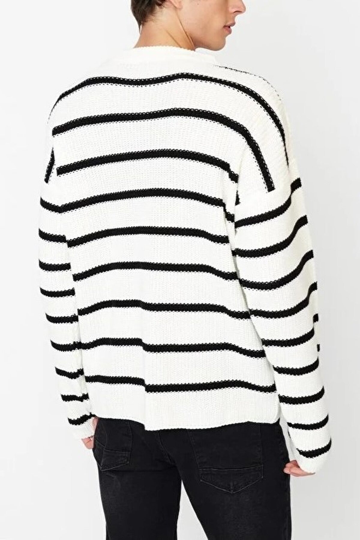 Crew Neck Striped Sweater