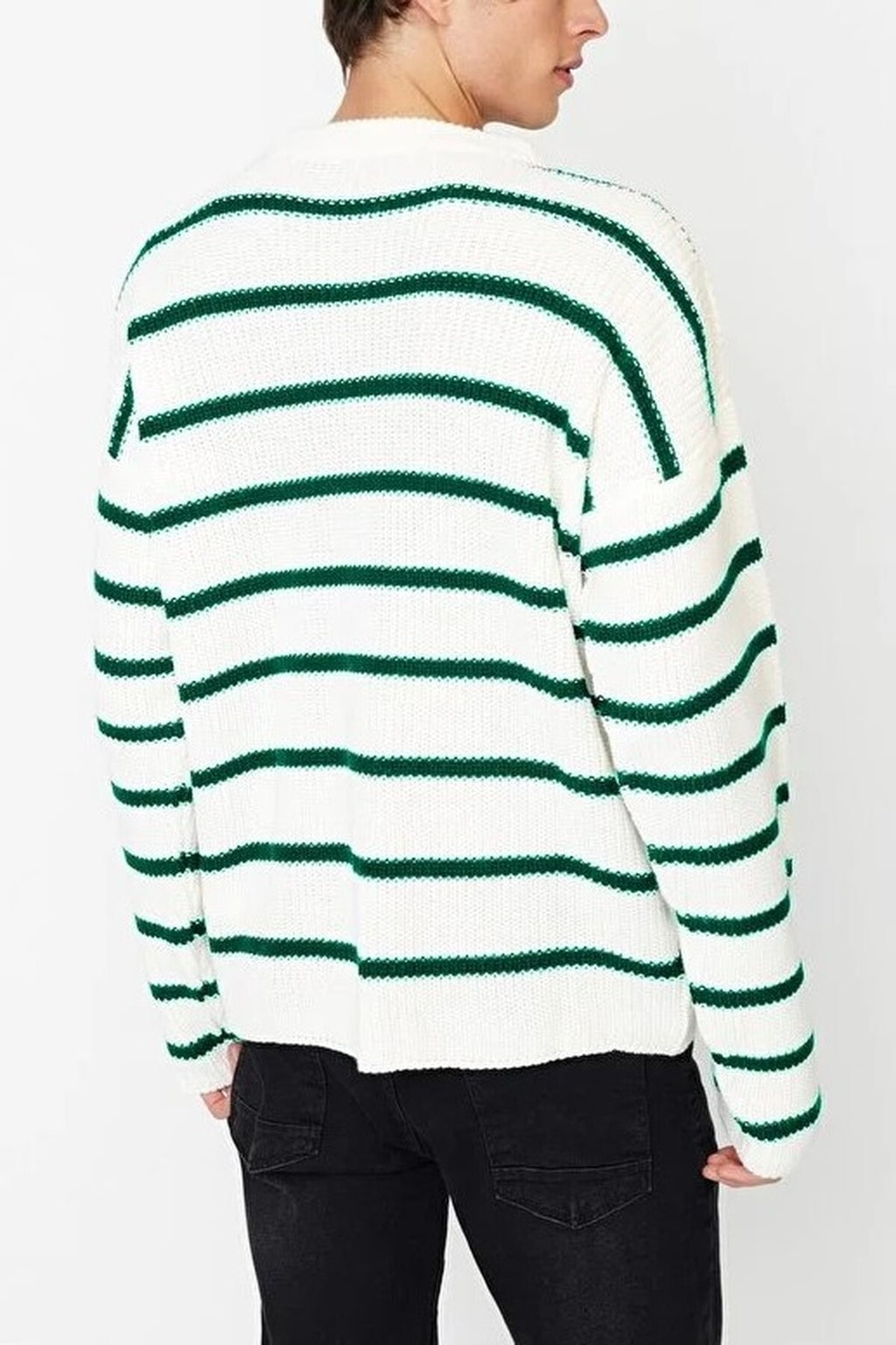 Crew Neck Striped Sweater