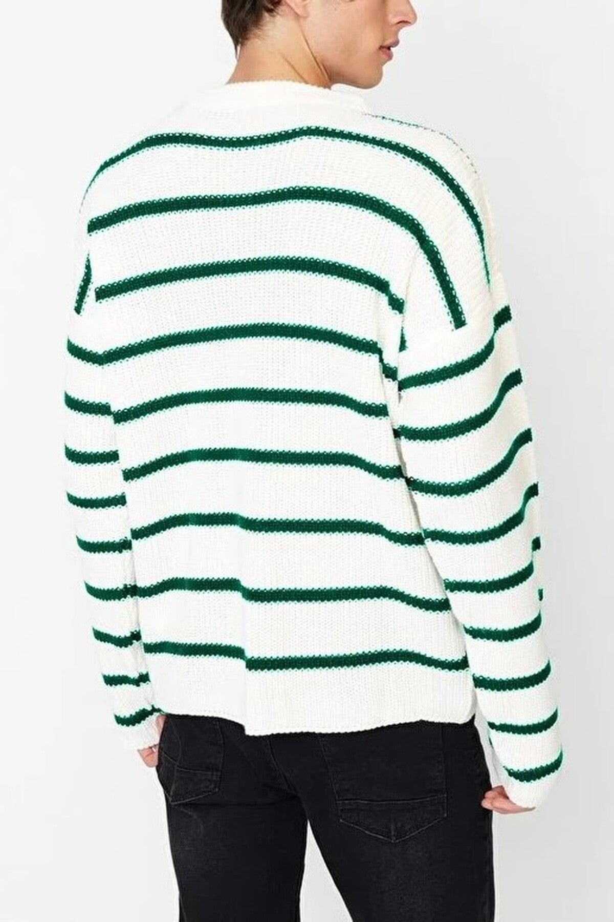 Crew Neck Striped Sweater