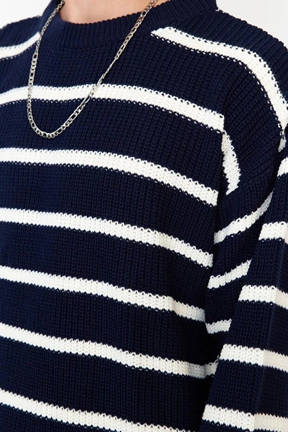 Crew Neck Striped Sweater