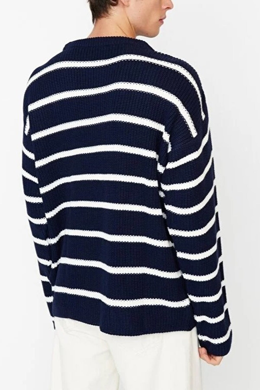 Crew Neck Striped Sweater