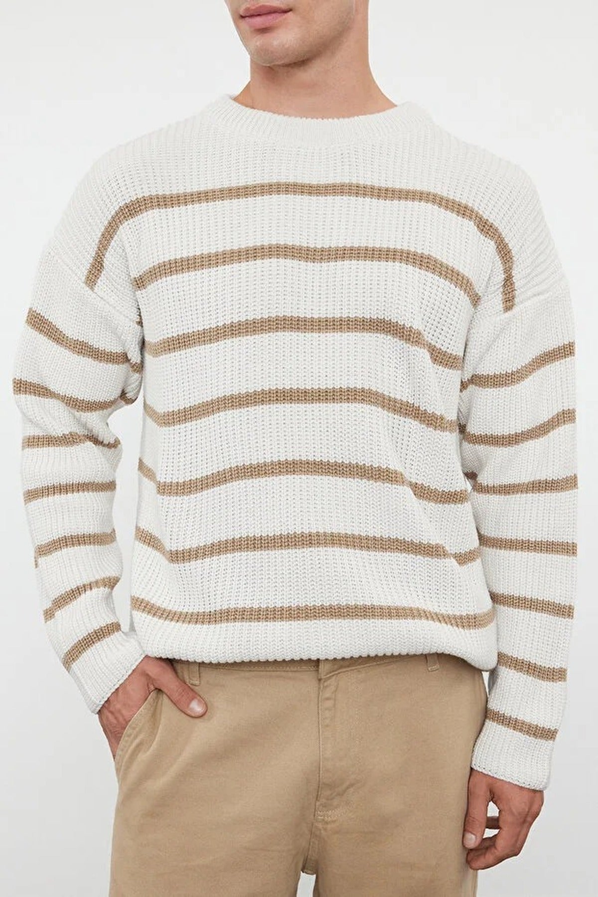 Crew Neck Striped Sweater