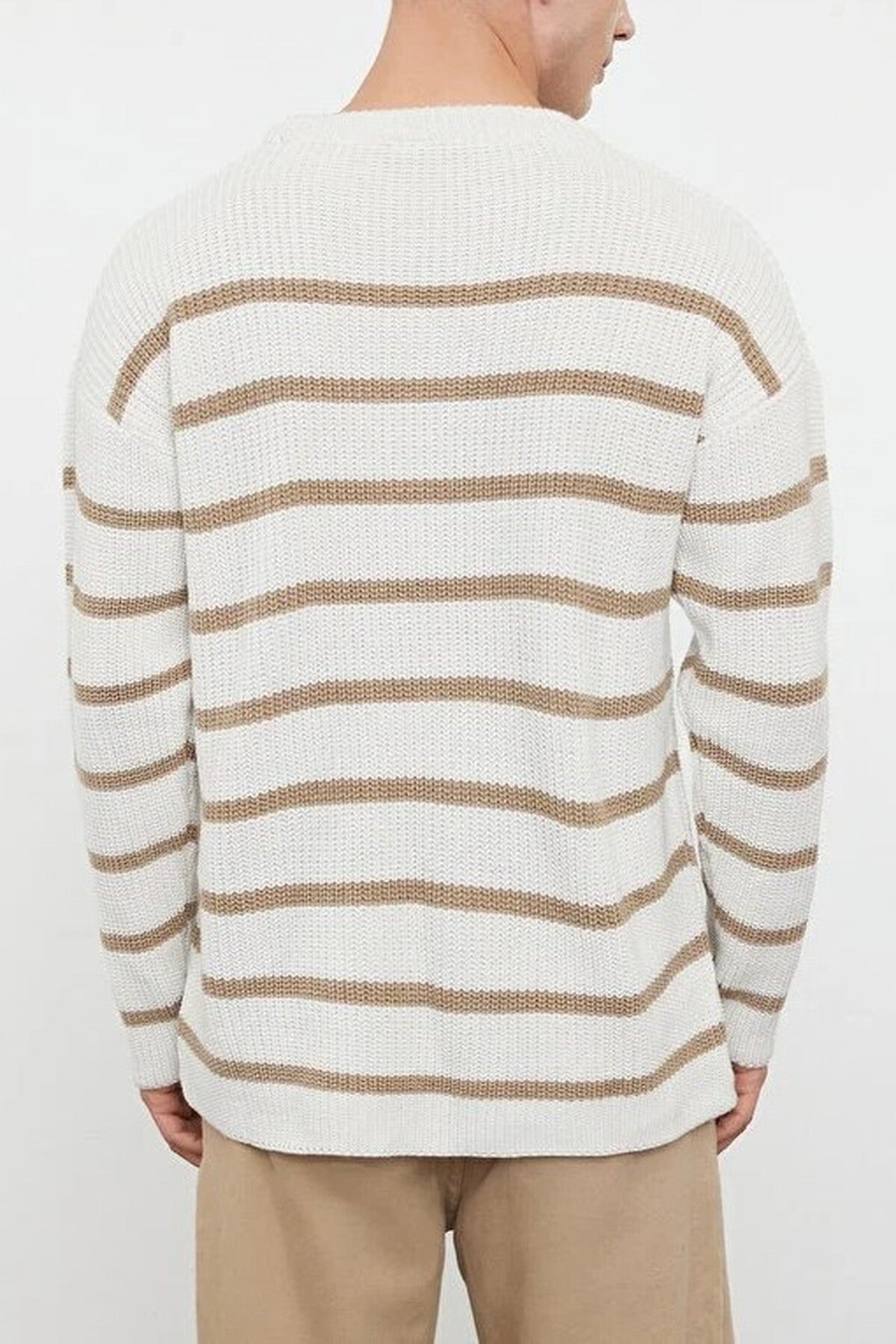 Crew Neck Striped Sweater