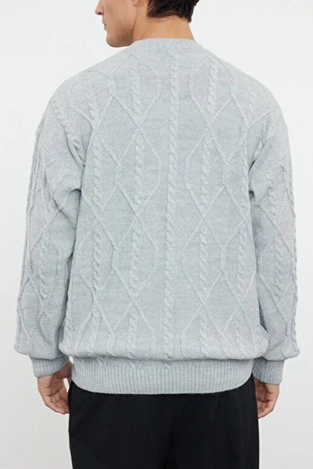 Crew Neck Hair Knit Sweater