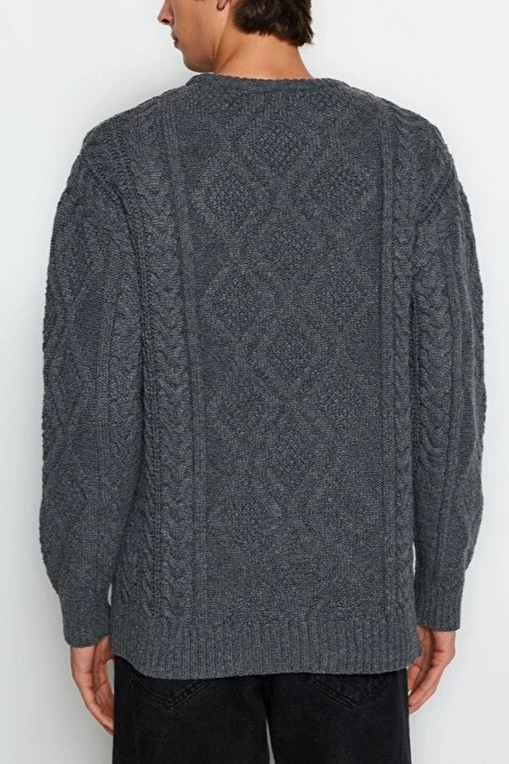 Crew Neck Hair Knit Sweater