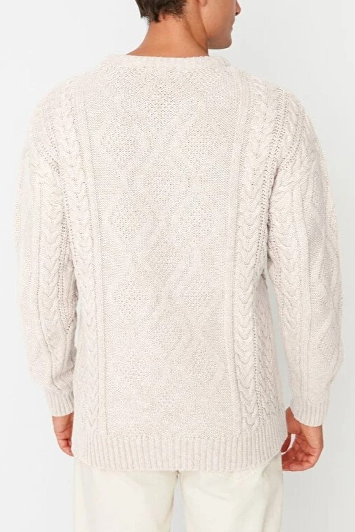 Crew Neck Hair Knit Sweater