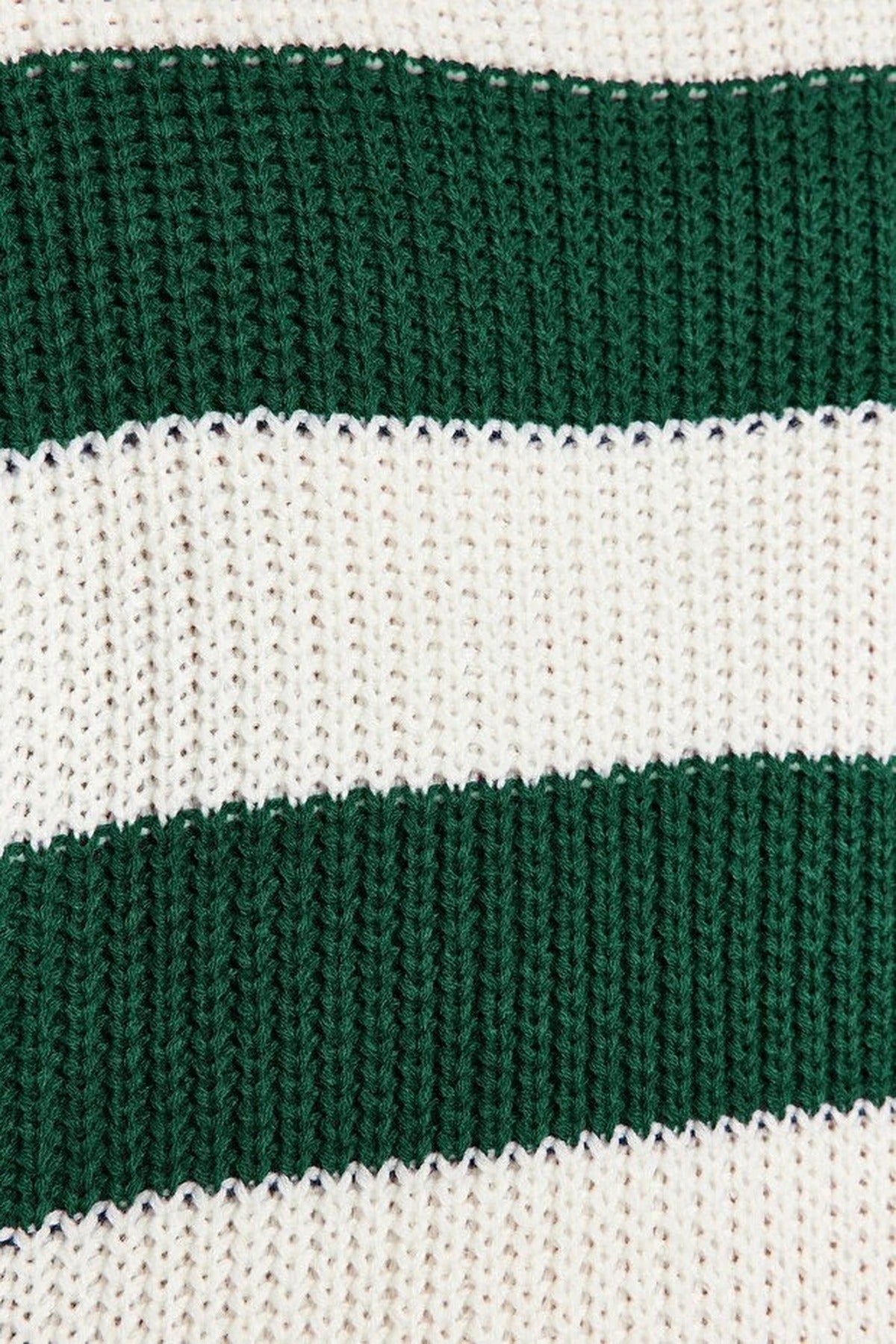 Crew Neck Striped Knit Sweater