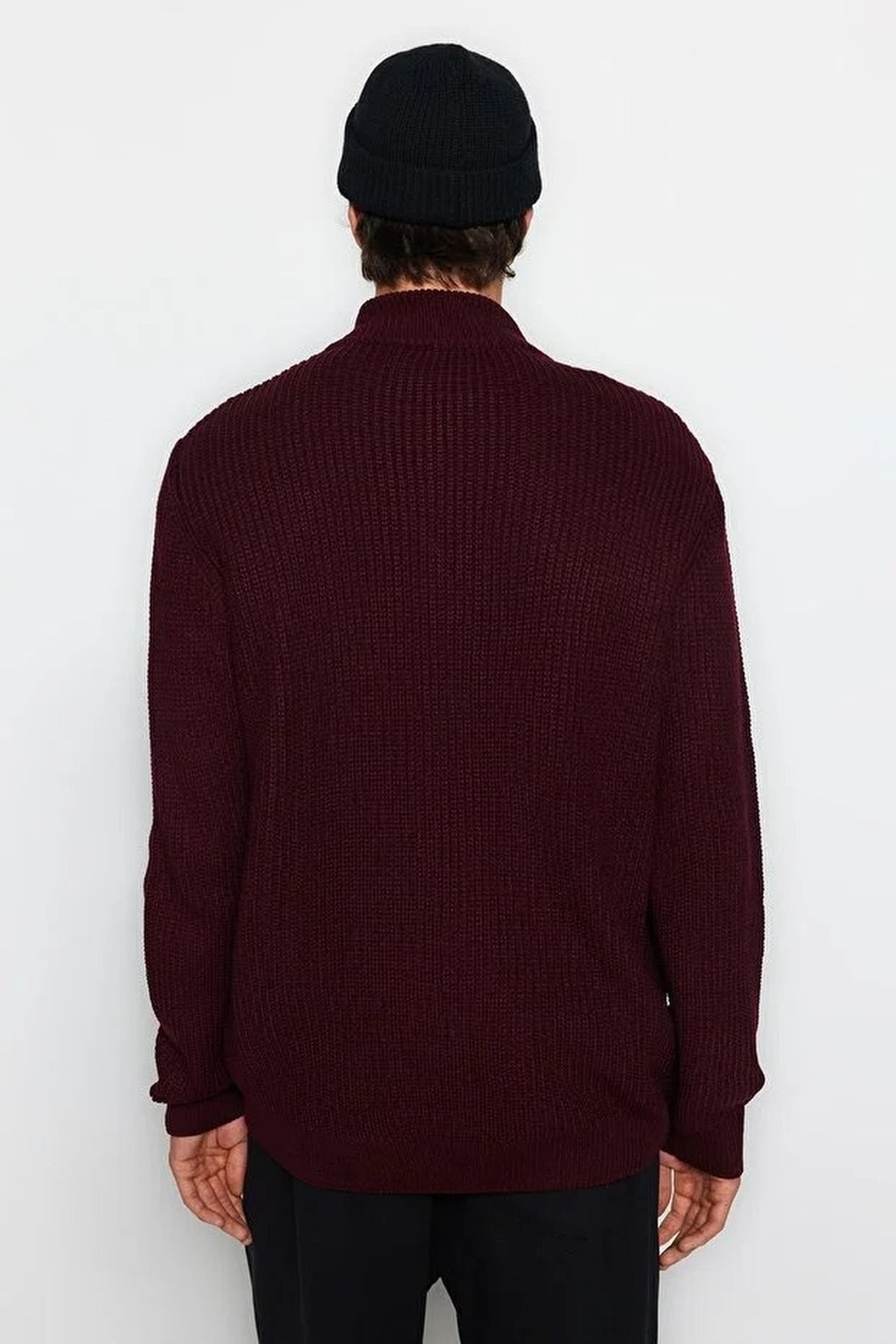 Regular Fit Half Turtleneck Zippered Sweater