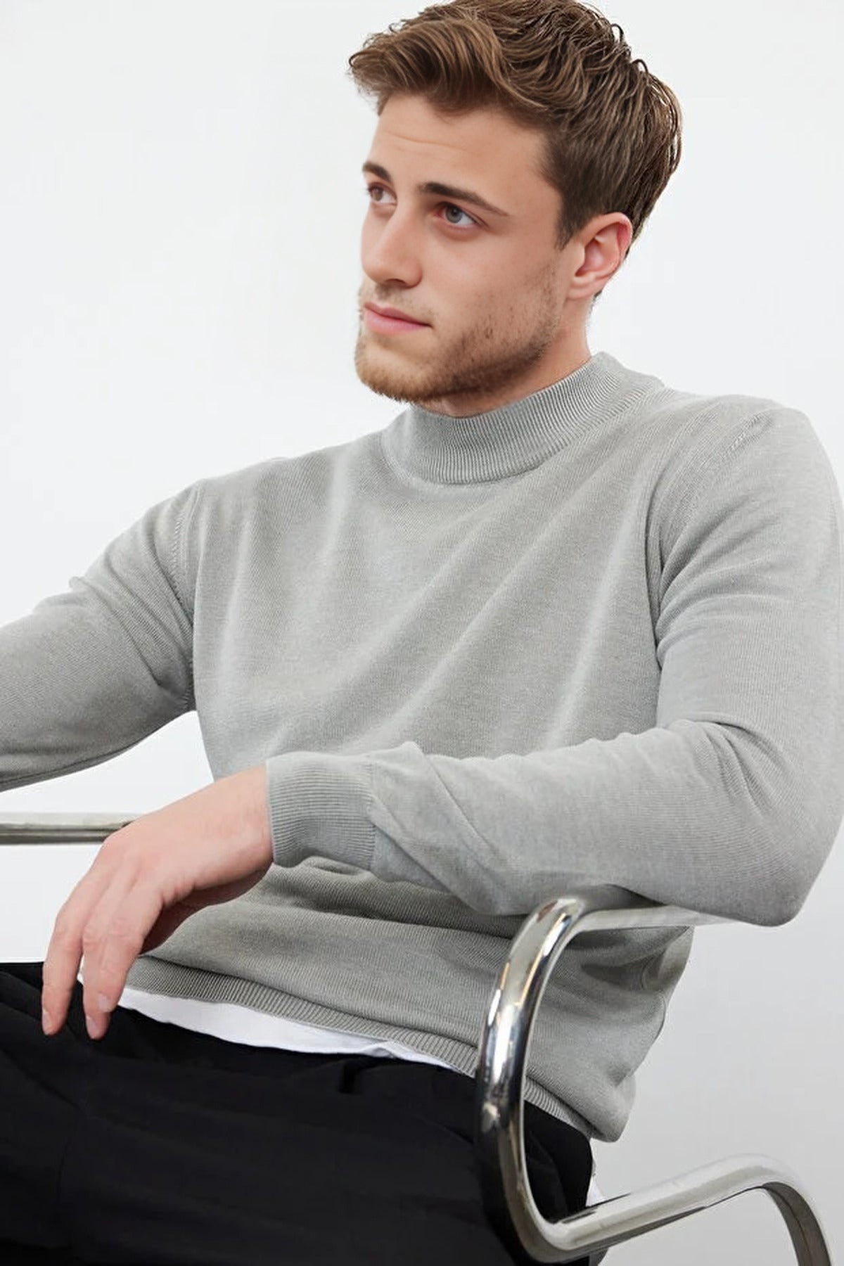 Half Turtleneck Knit Sweater