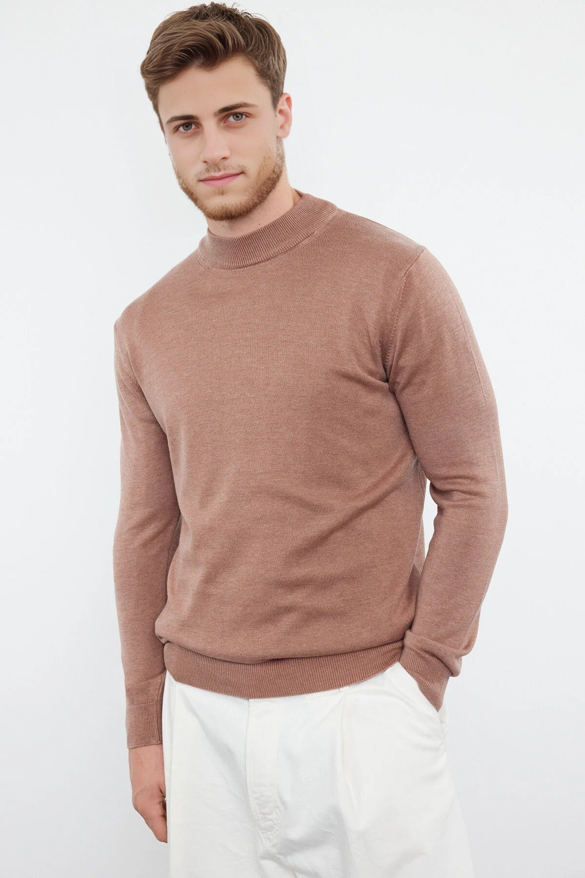 Half Turtleneck Knit Sweater