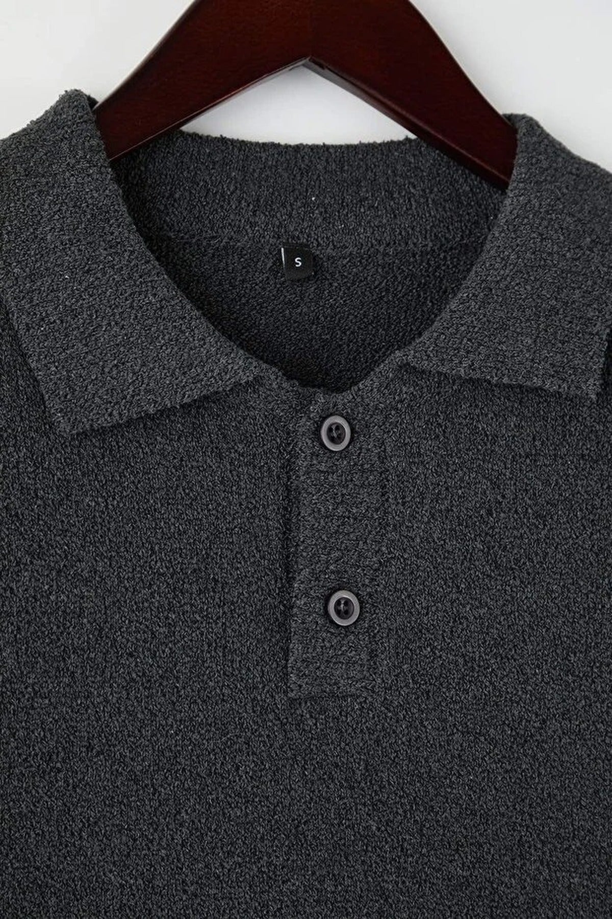 Polo Neck Textured Sweater