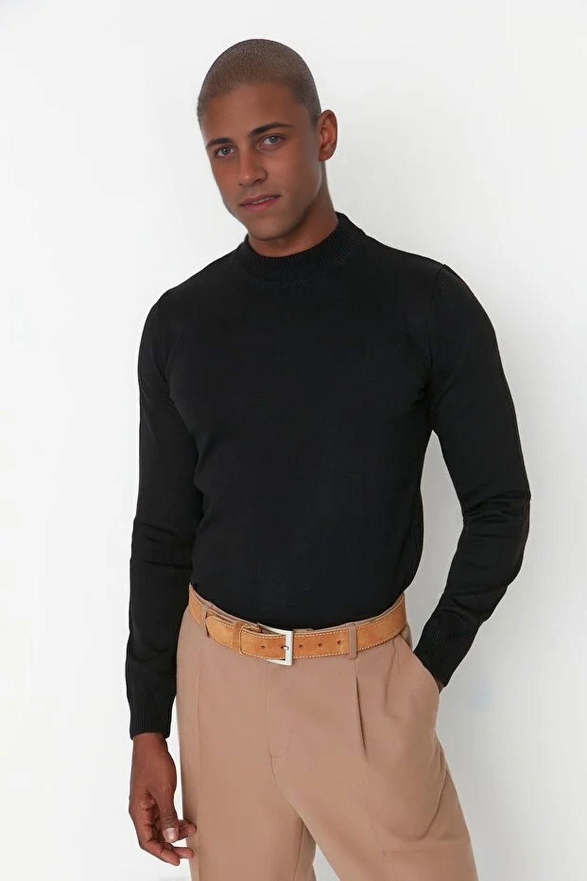 Half Turtleneck Basic Sweater