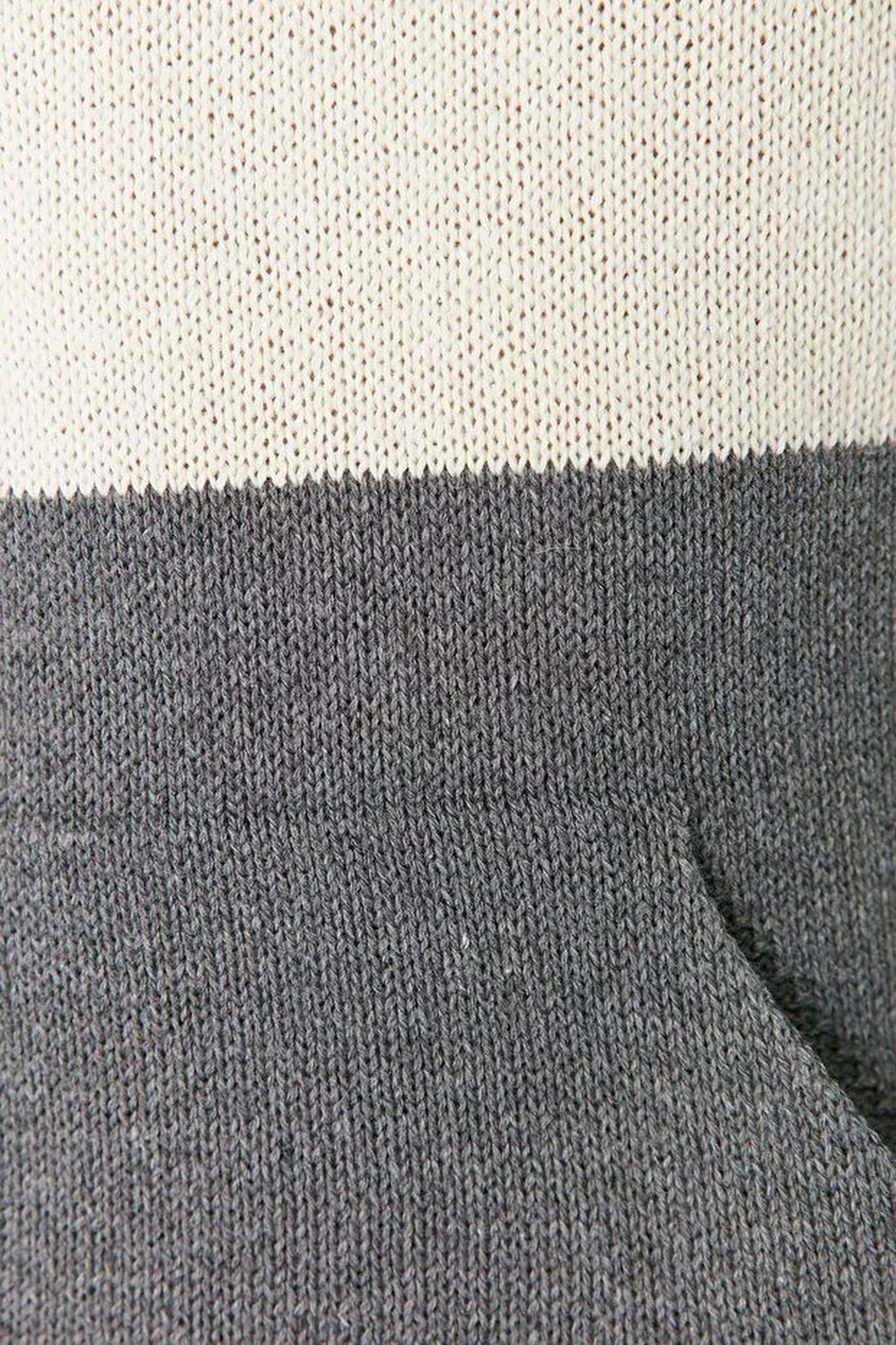 Color Block Knit Sweater with Hood